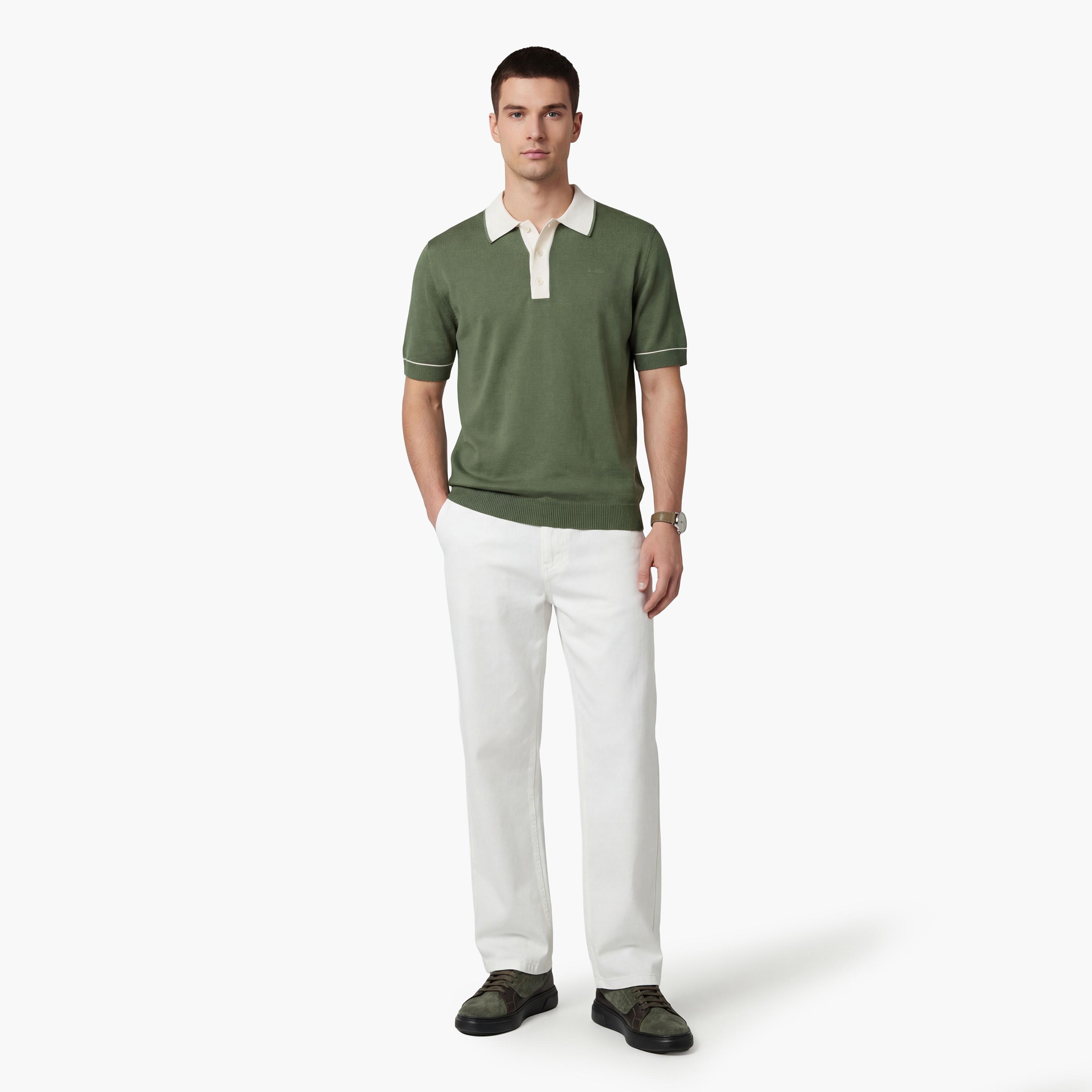 تي شيرت بولو رجالي سادة بأكمام قصيرة وياقة من جانت-men-clothing-tshirtsandpolos-polos-image-14