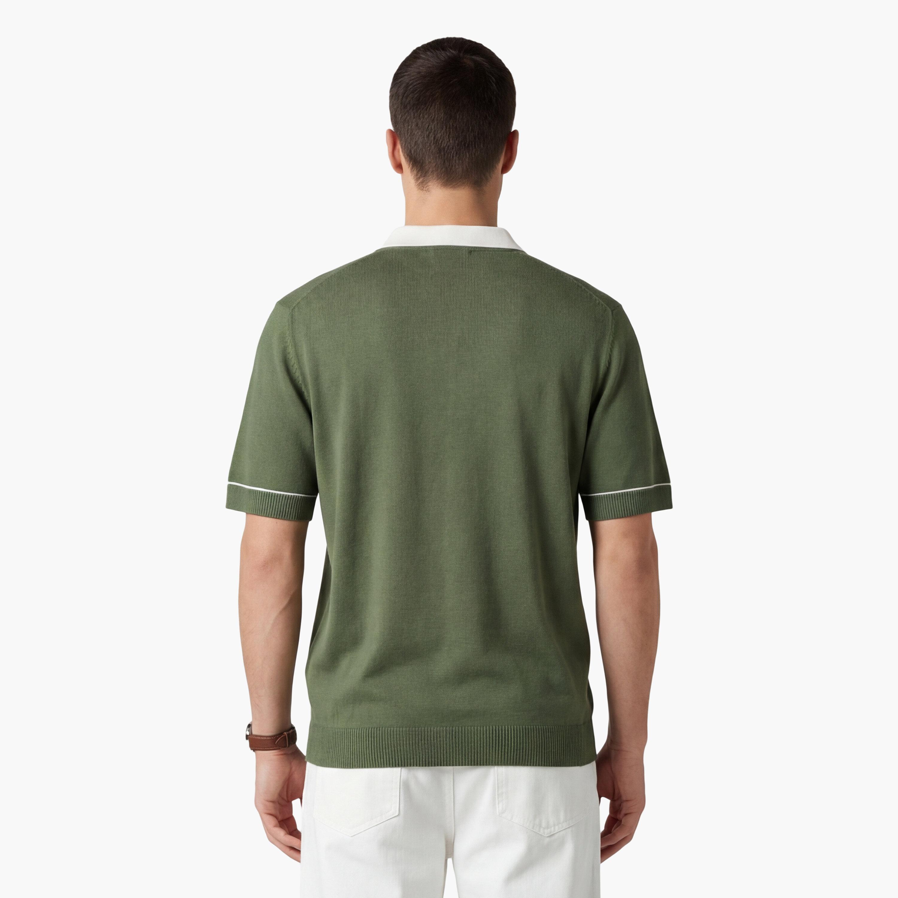 تي شيرت بولو رجالي سادة بأكمام قصيرة وياقة من جانت-men-clothing-tshirtsandpolos-polos-image-16