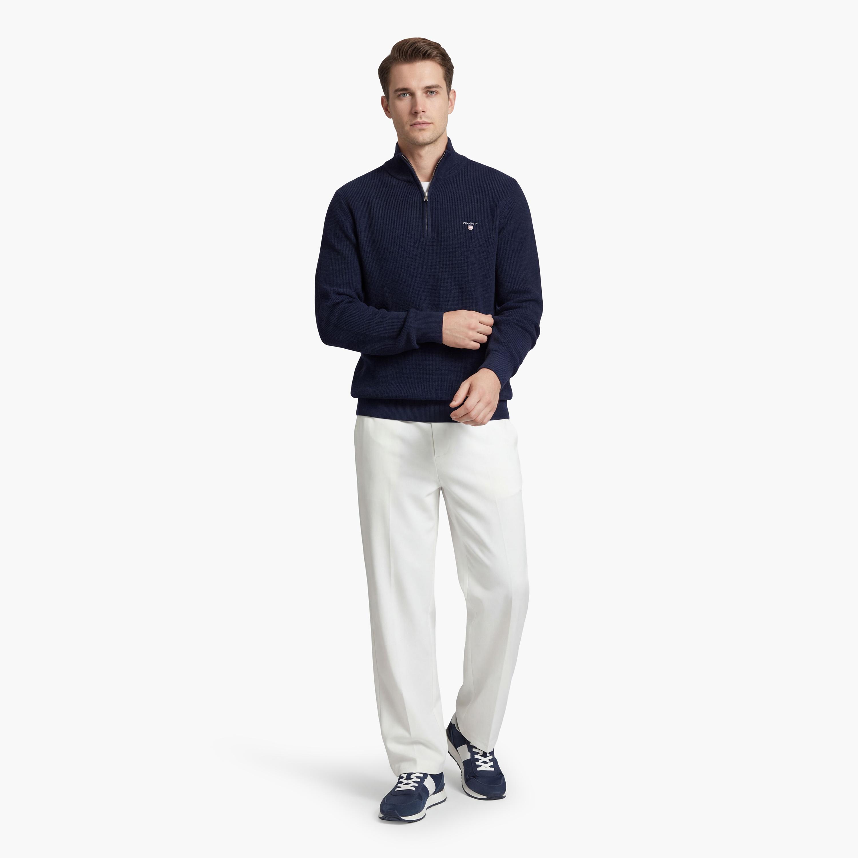 سويتر رجالي بارز الملمس بأكمام طويلة وياقة مرتفعة من جانت-men-clothing-sweatersandpullovers-image-14
