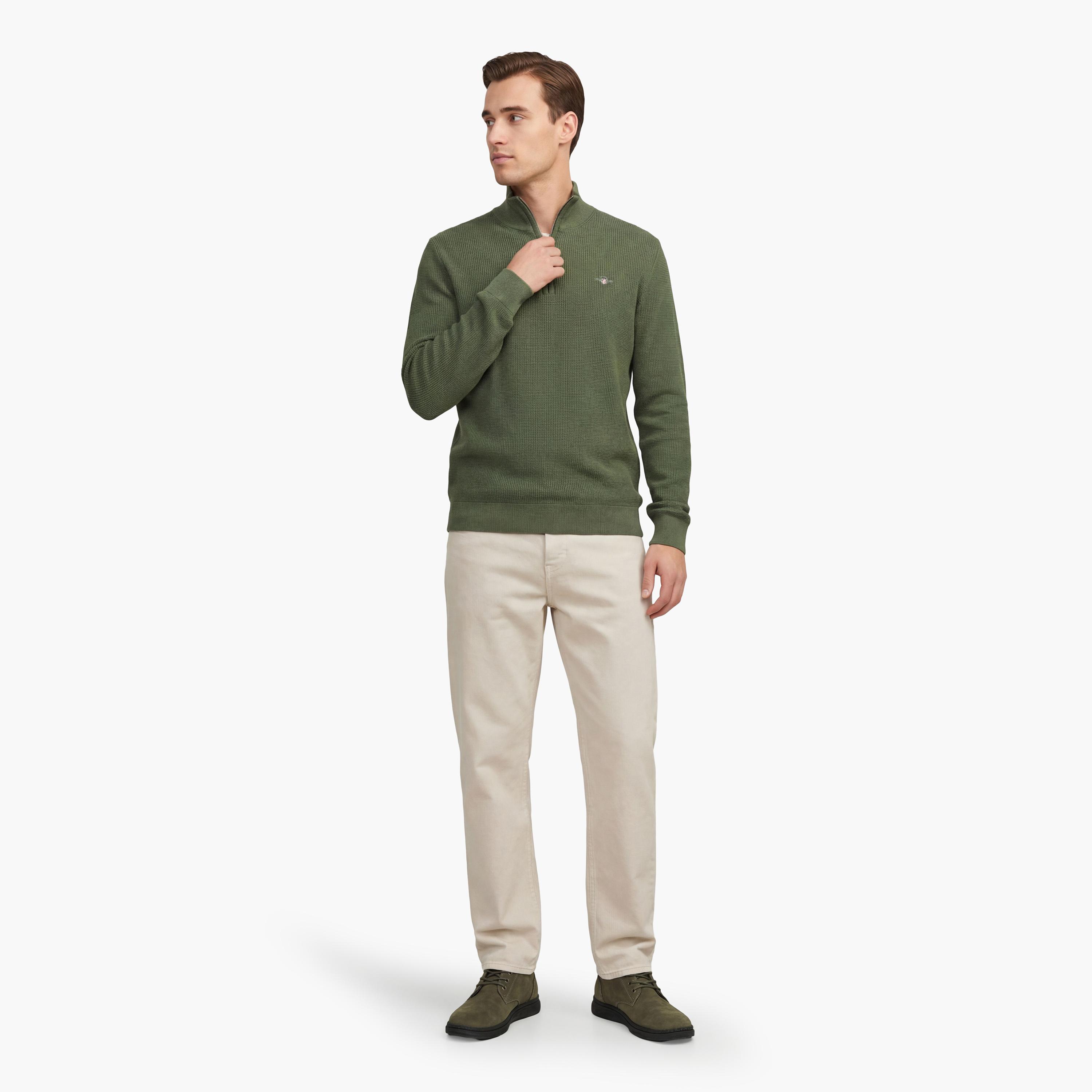 سويتر رجالي بارز الملمس بأكمام طويلة وياقة مرتفعة من جانت-men-clothing-sweatersandpullovers-image-8