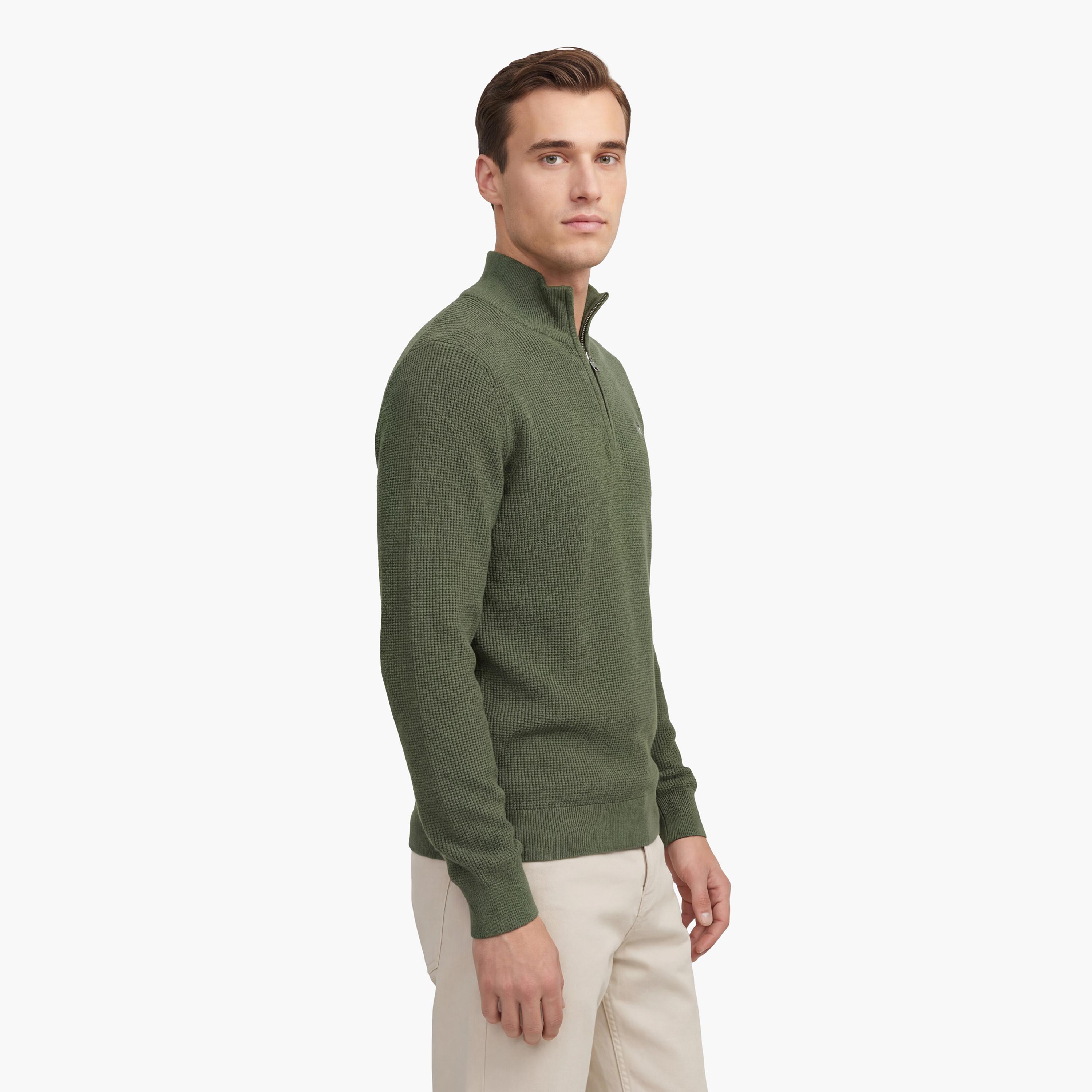 سويتر رجالي بارز الملمس بأكمام طويلة وياقة مرتفعة من جانت-men-clothing-sweatersandpullovers-image-9