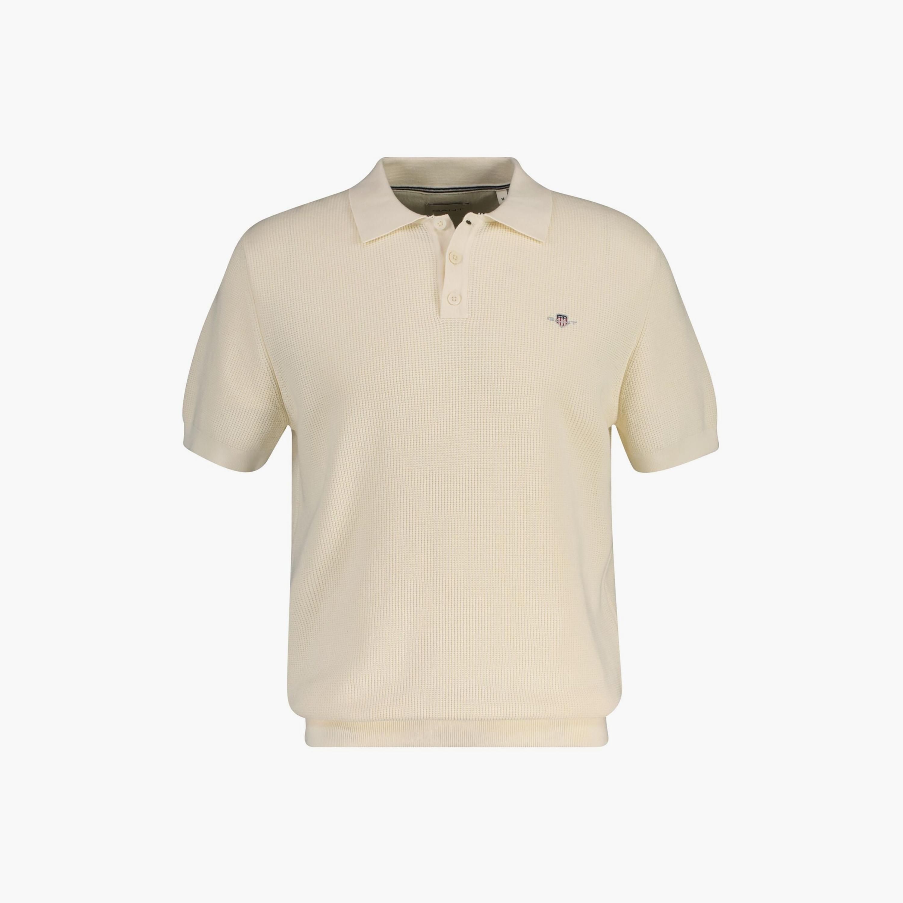 تي شيرت بولو رجالي بارز الملمس بأكمام قصيرة وبياقة من جانت-men-clothing-tshirtsandpolos-polos-image-5