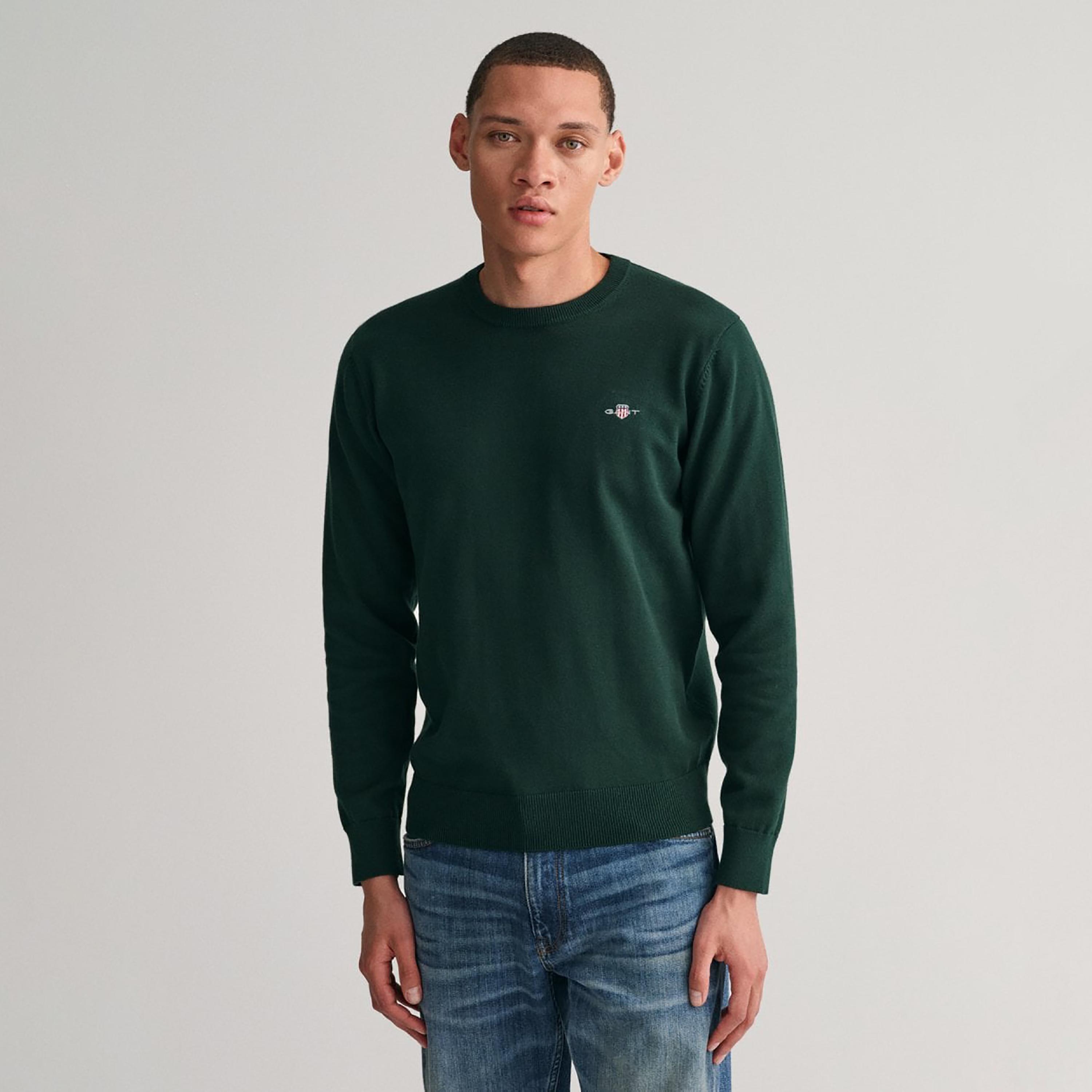 Gant Logo Detail Crew Neck Long Sleeves Sweater-men-clothing-sweatersandpullovers-image-1