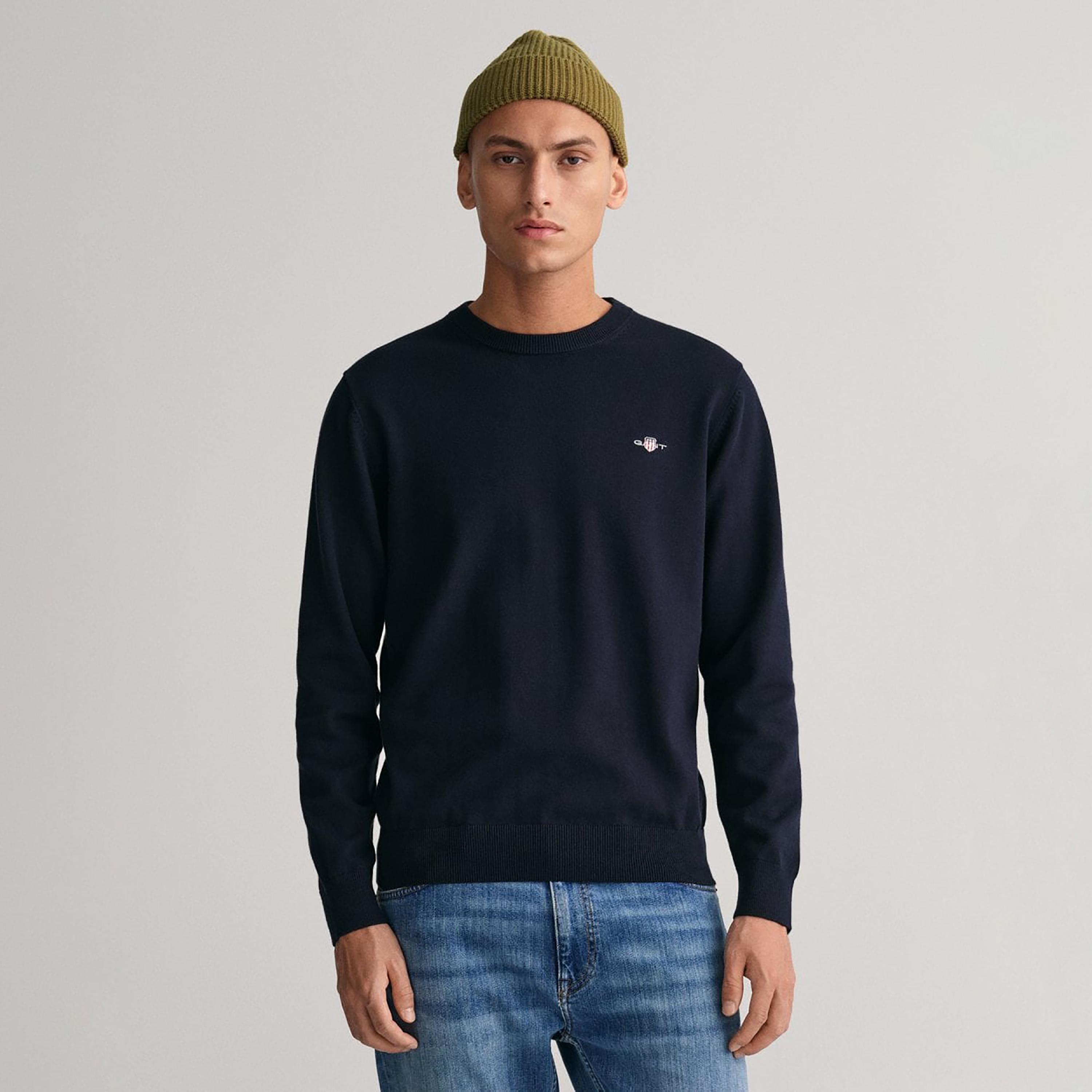 سويتر من جانت شعار التفاصيل طاقم الرقبة الأكمام الطويلة-men-clothing-sweatersandpullovers-image-1