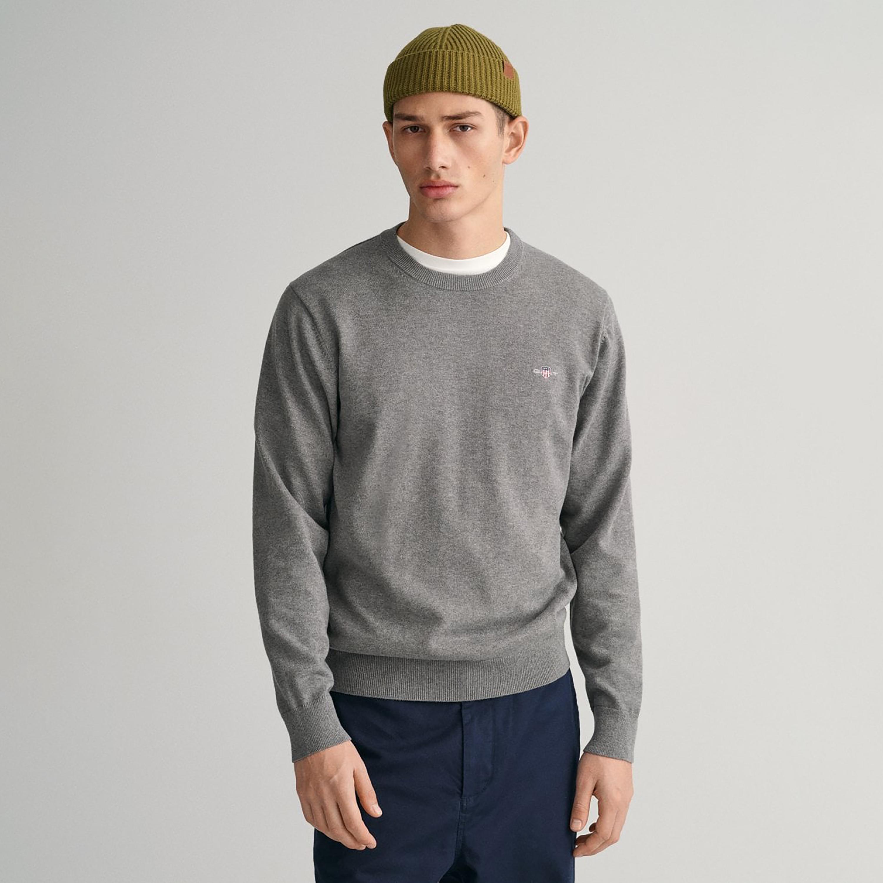 سويتر من جانت شعار التفاصيل طاقم الرقبة الأكمام الطويلة-men-clothing-sweatersandpullovers-image-1