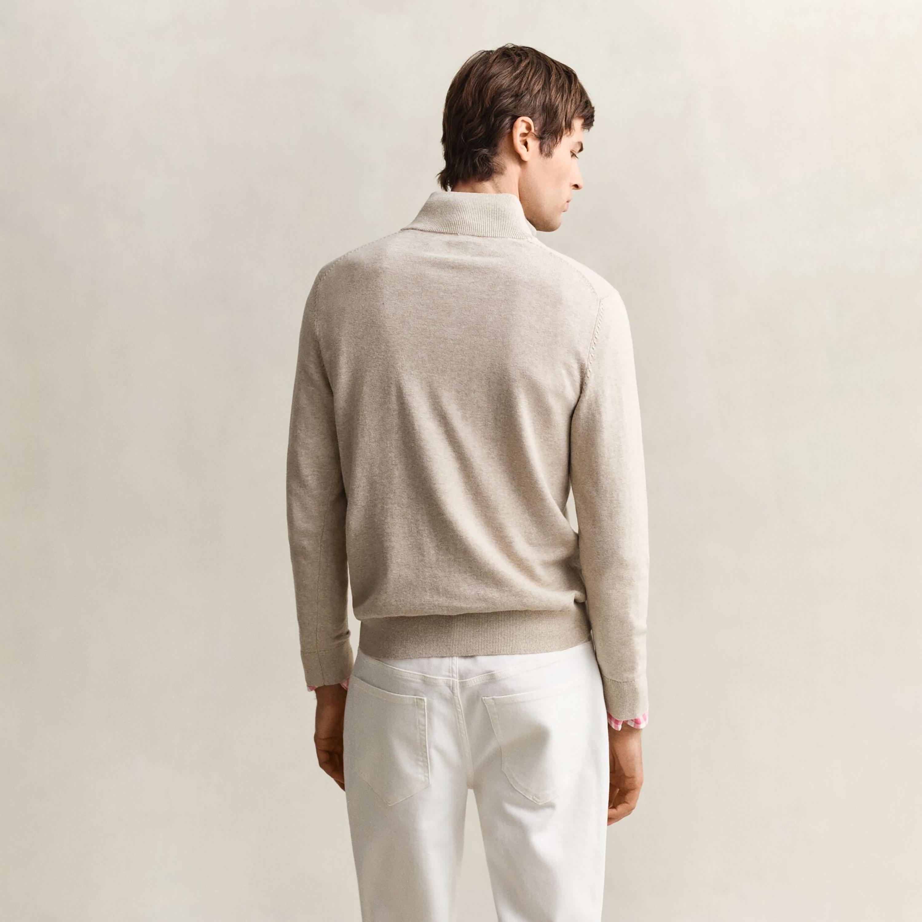 Gant Plain High Neck Long Sleeves Men's Sweater-men-clothing-sweatersandpullovers-image-4