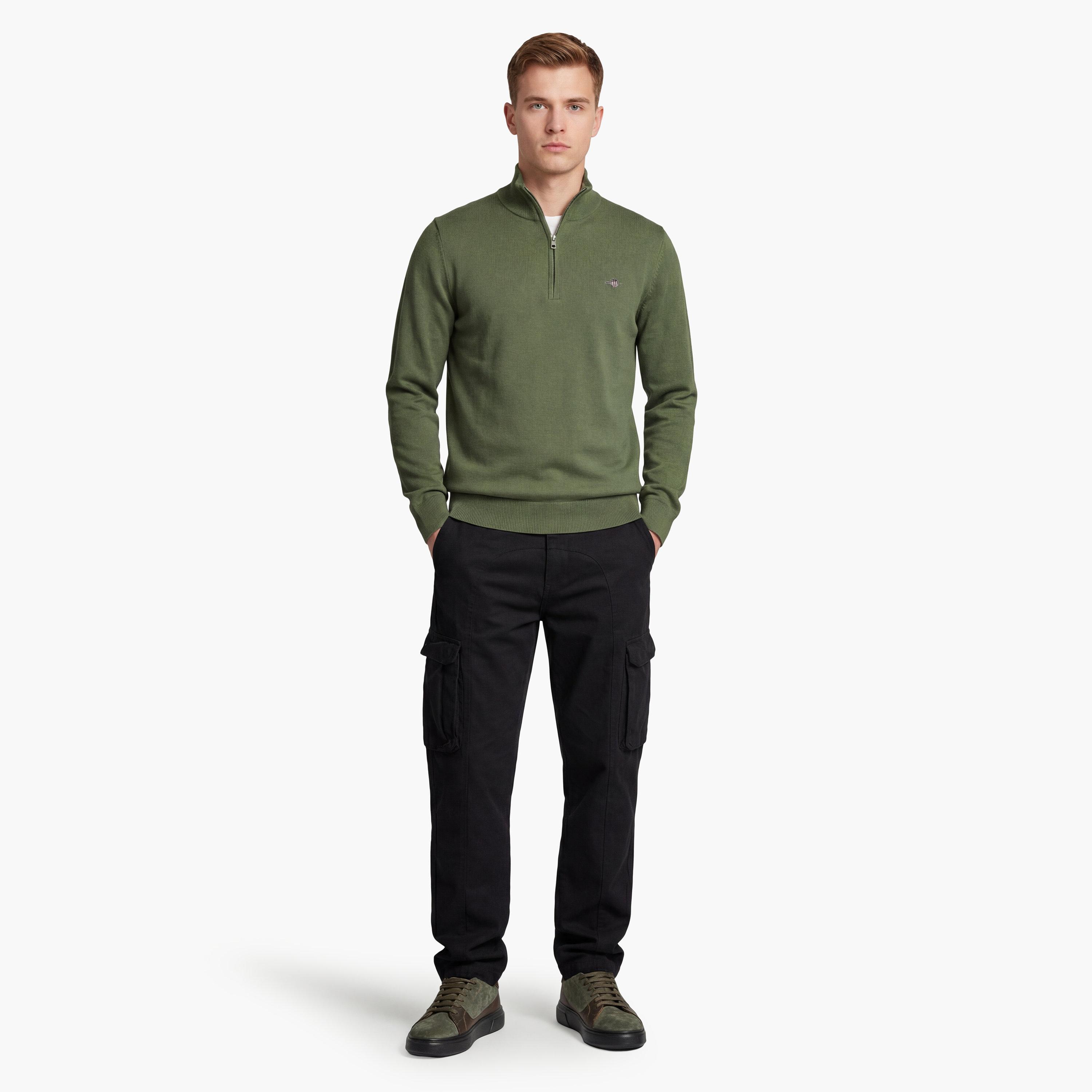 Gant Plain High Neck Long Sleeves Men's Sweater-men-clothing-sweatersandpullovers-image-2
