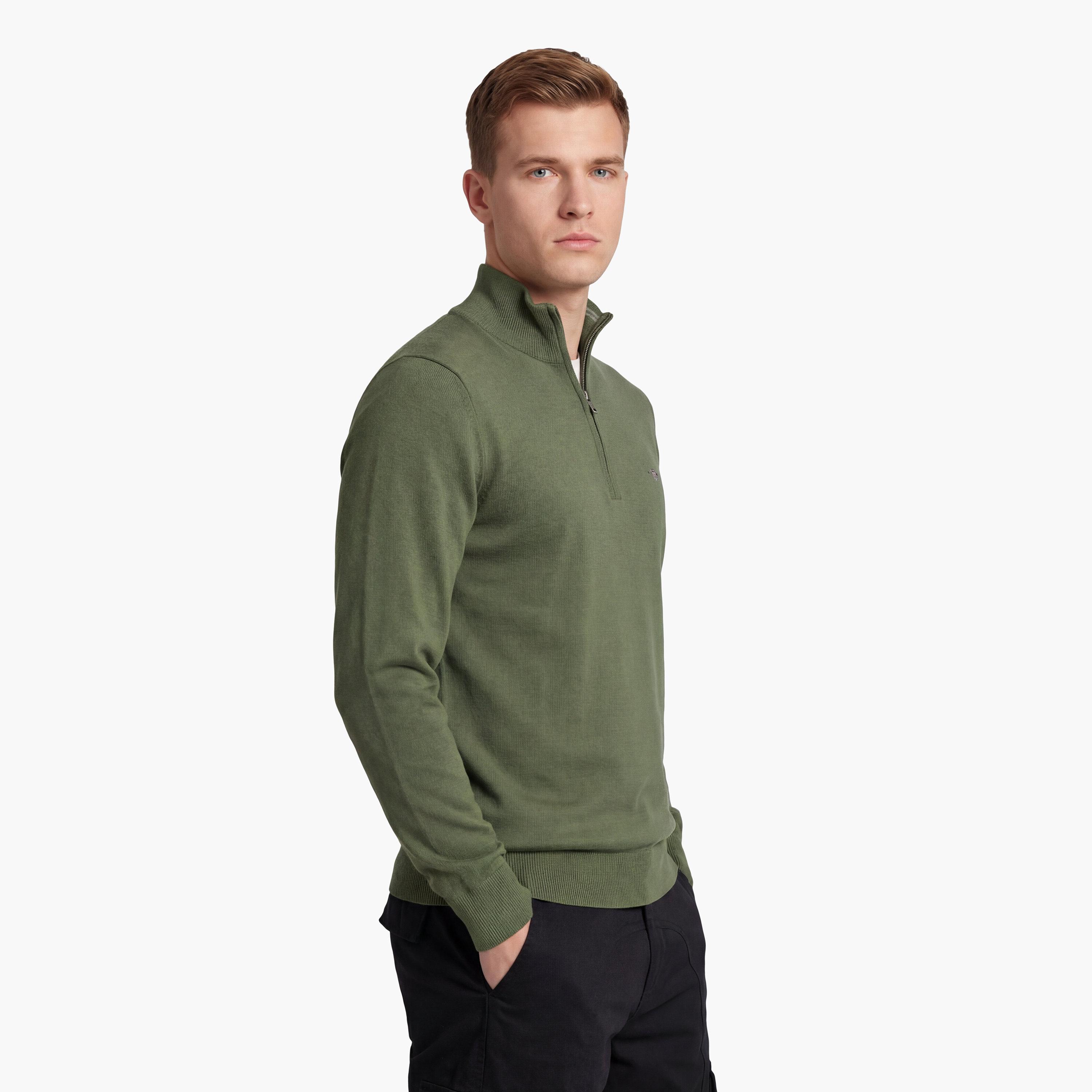 Gant Plain High Neck Long Sleeves Men's Sweater-men-clothing-sweatersandpullovers-image-3