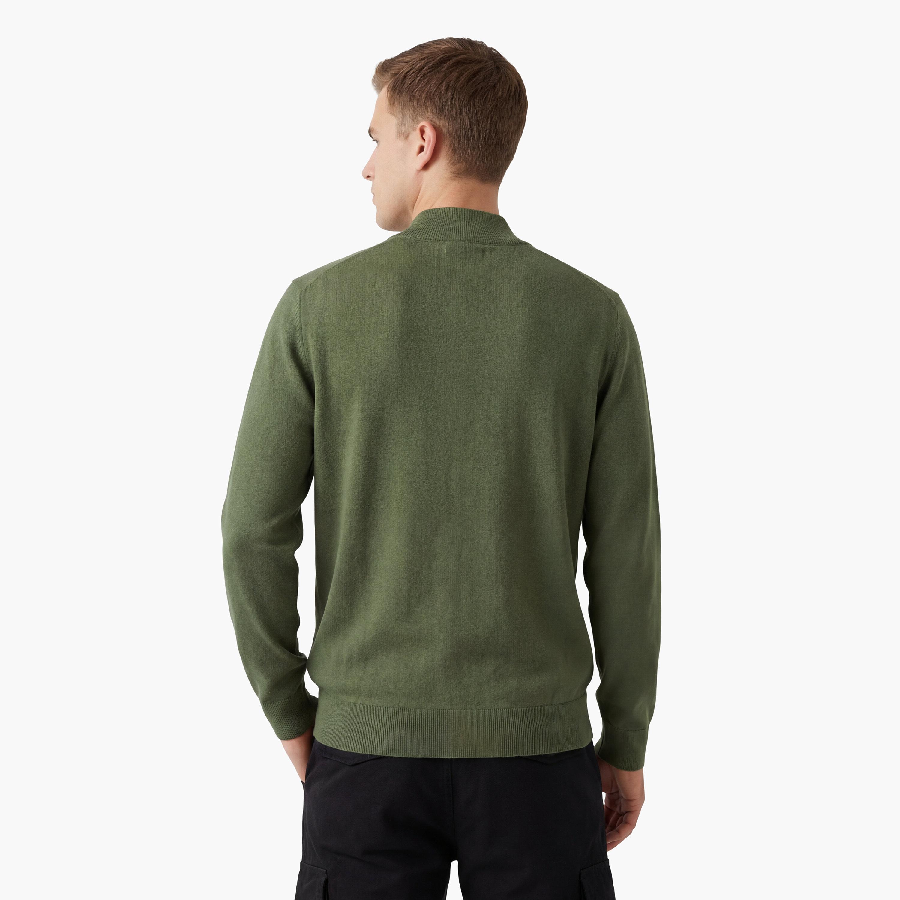 Gant Plain High Neck Long Sleeves Men's Sweater-men-clothing-sweatersandpullovers-image-4