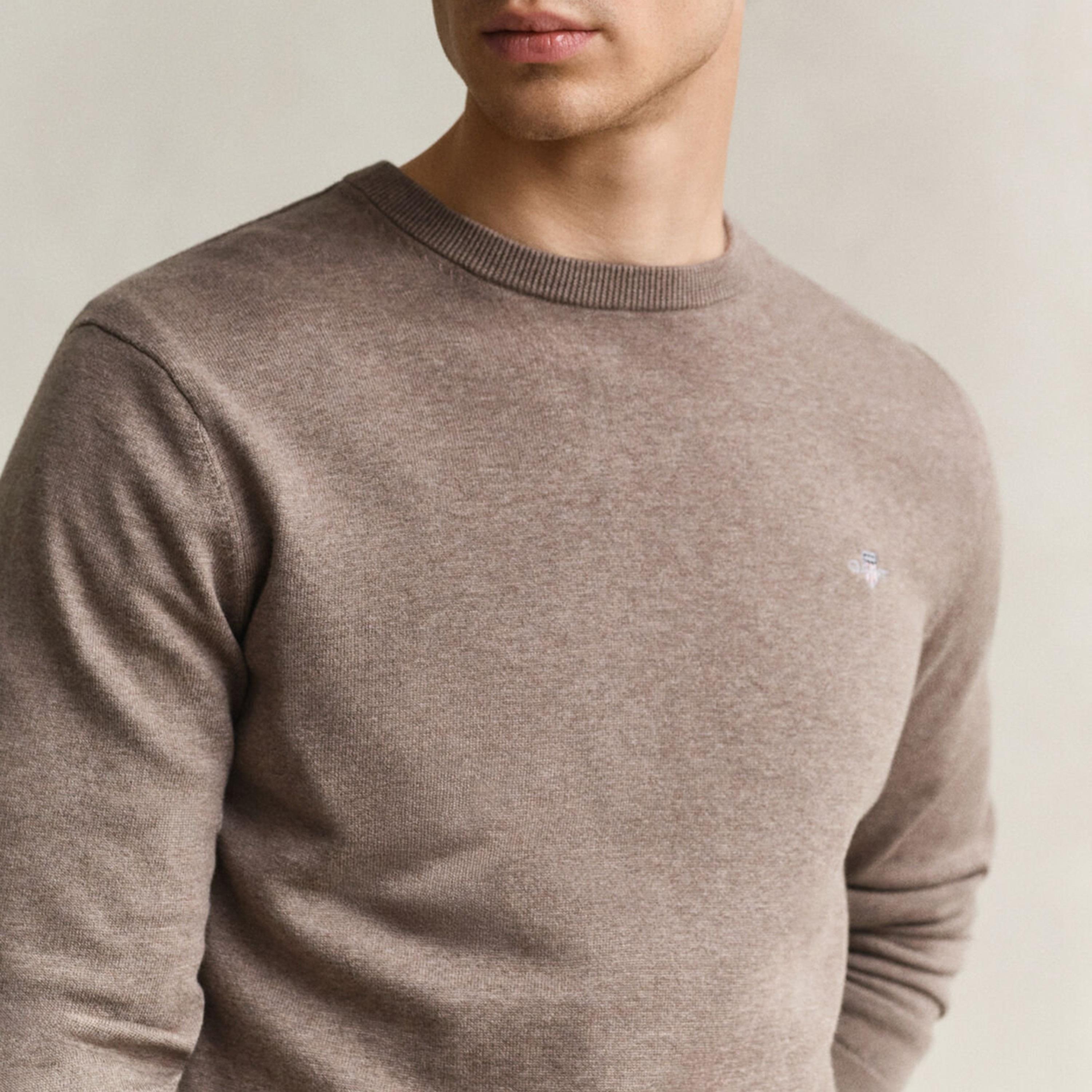 Gant Plain Crew Neck Long Sleeves Men's Pullover-men-clothing-sweatersandpullovers-image-3