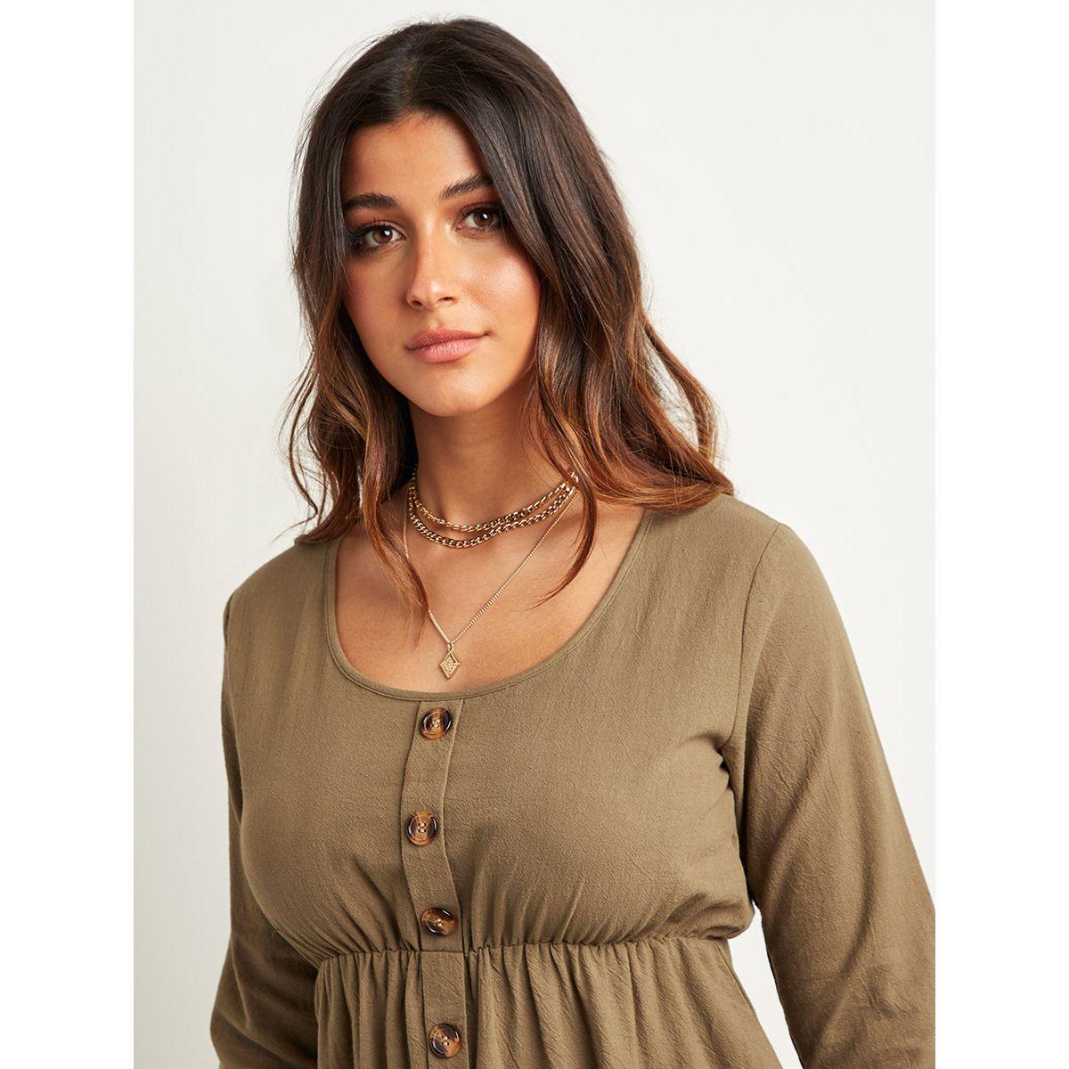 فستان ميدي سادة بأكمام طويلة-women-clothing-dresses-image-2