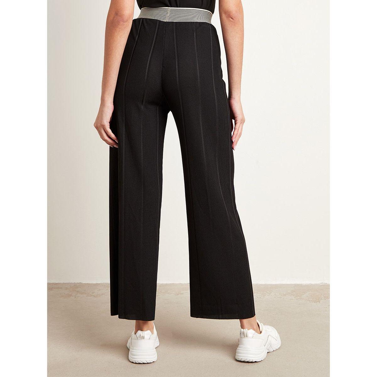 Styli Ribbed Wide Leg Pants with Beautiful Slogan Waistband-women-clothing-bottoms-joggers-image-3