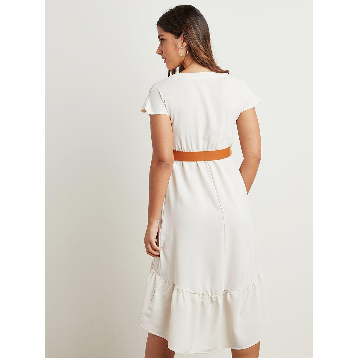 Styli Wrap Front A-Line Midi Dress with High-Low Hem-women-clothing-dresses-image-3