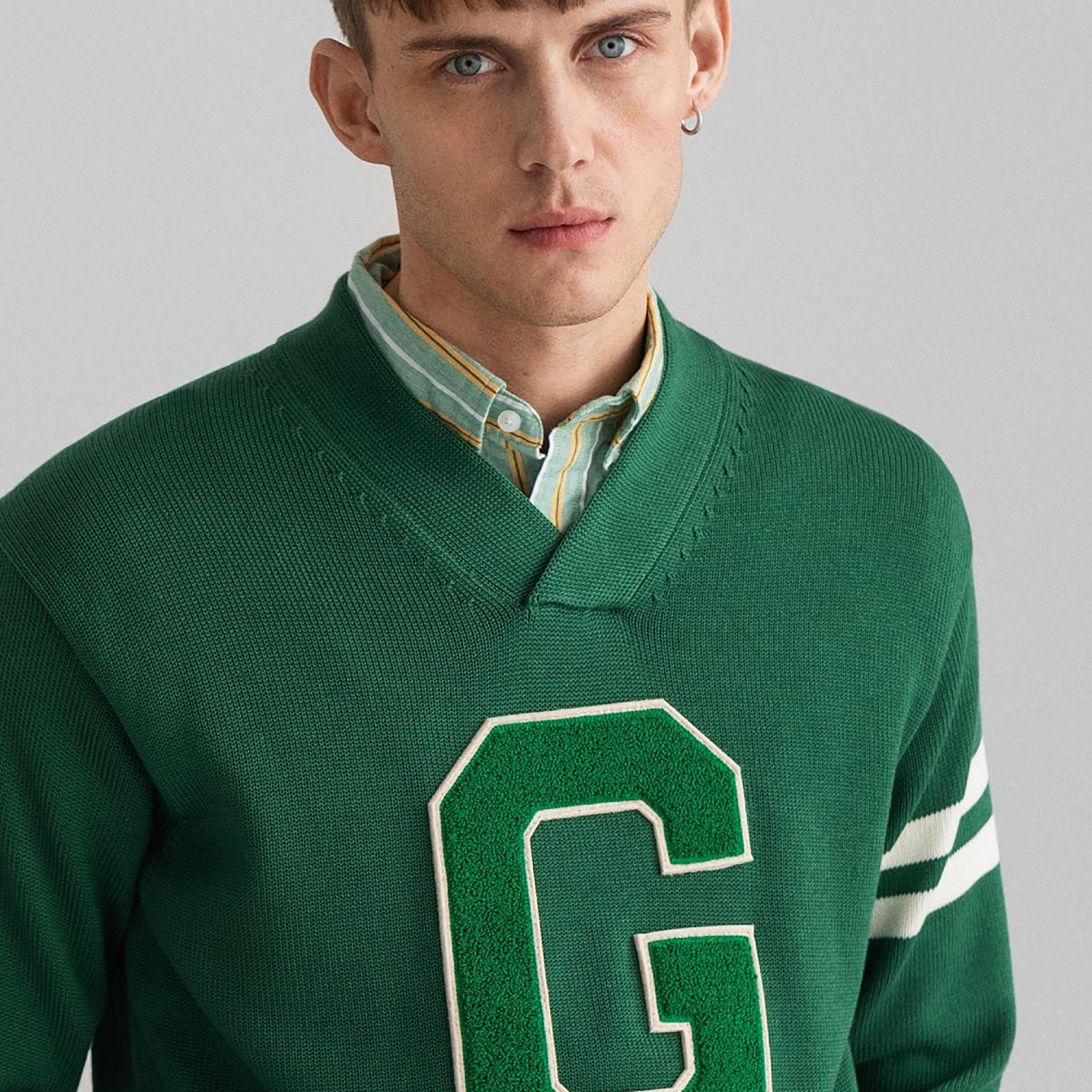 Gant Applique V-Neck Long Sleeves Sweater-men-clothing-sweatersandpullovers-image-3