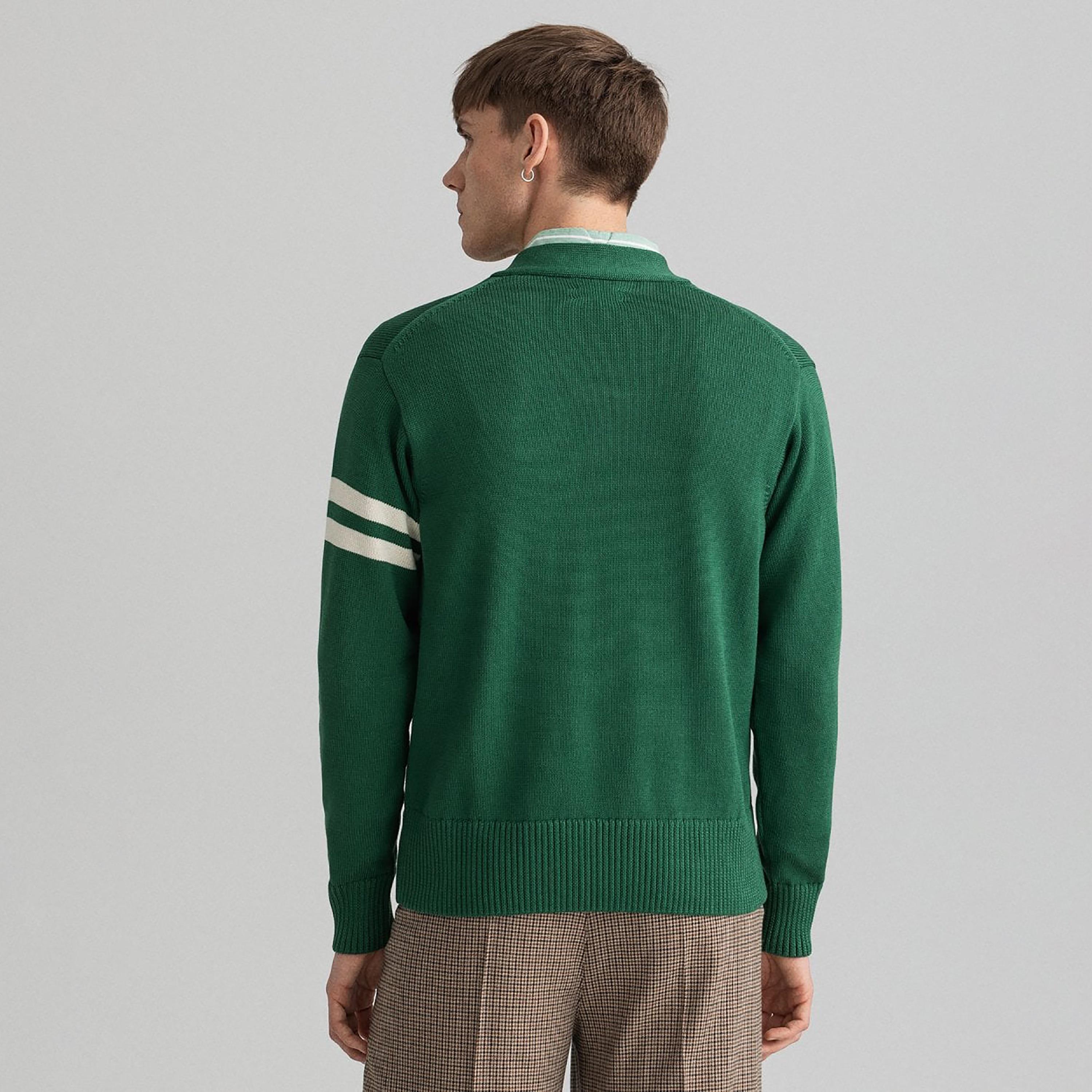 Gant Applique V-Neck Long Sleeves Sweater-men-clothing-sweatersandpullovers-image-4