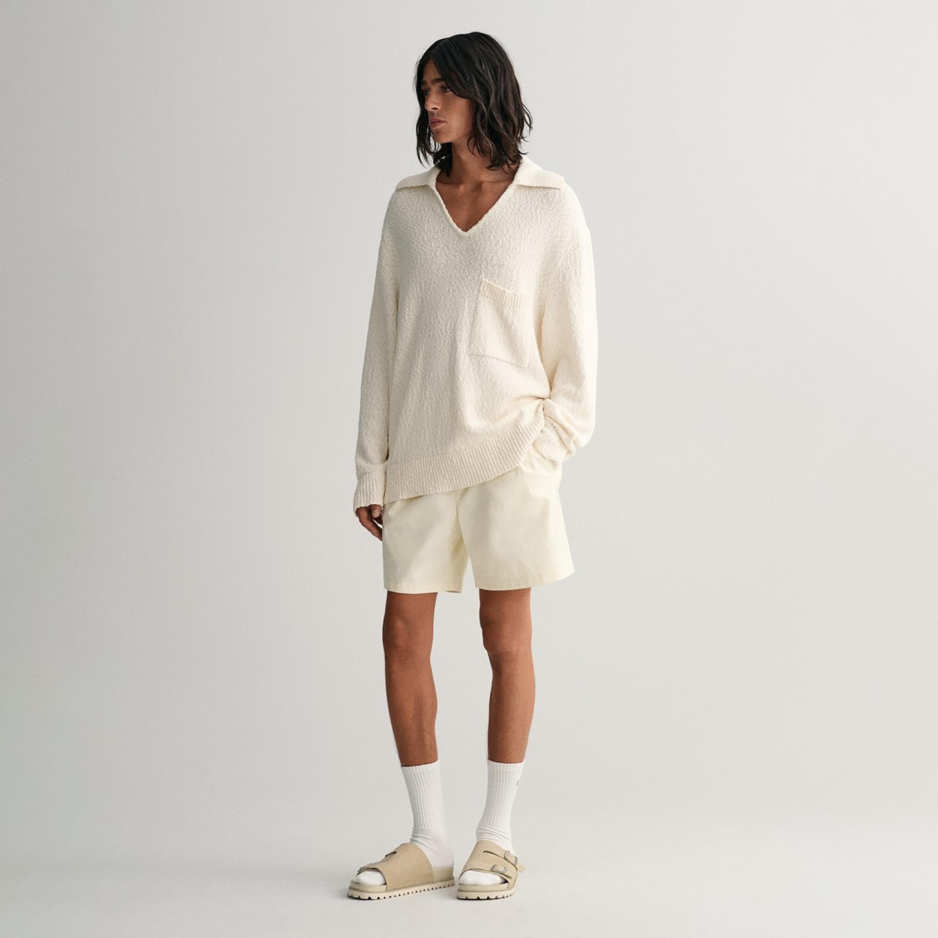 Gant Slub Collared Long Sleeves Polo Sweater with Patch Pocket-men-clothing-sweatersandpullovers-image-2