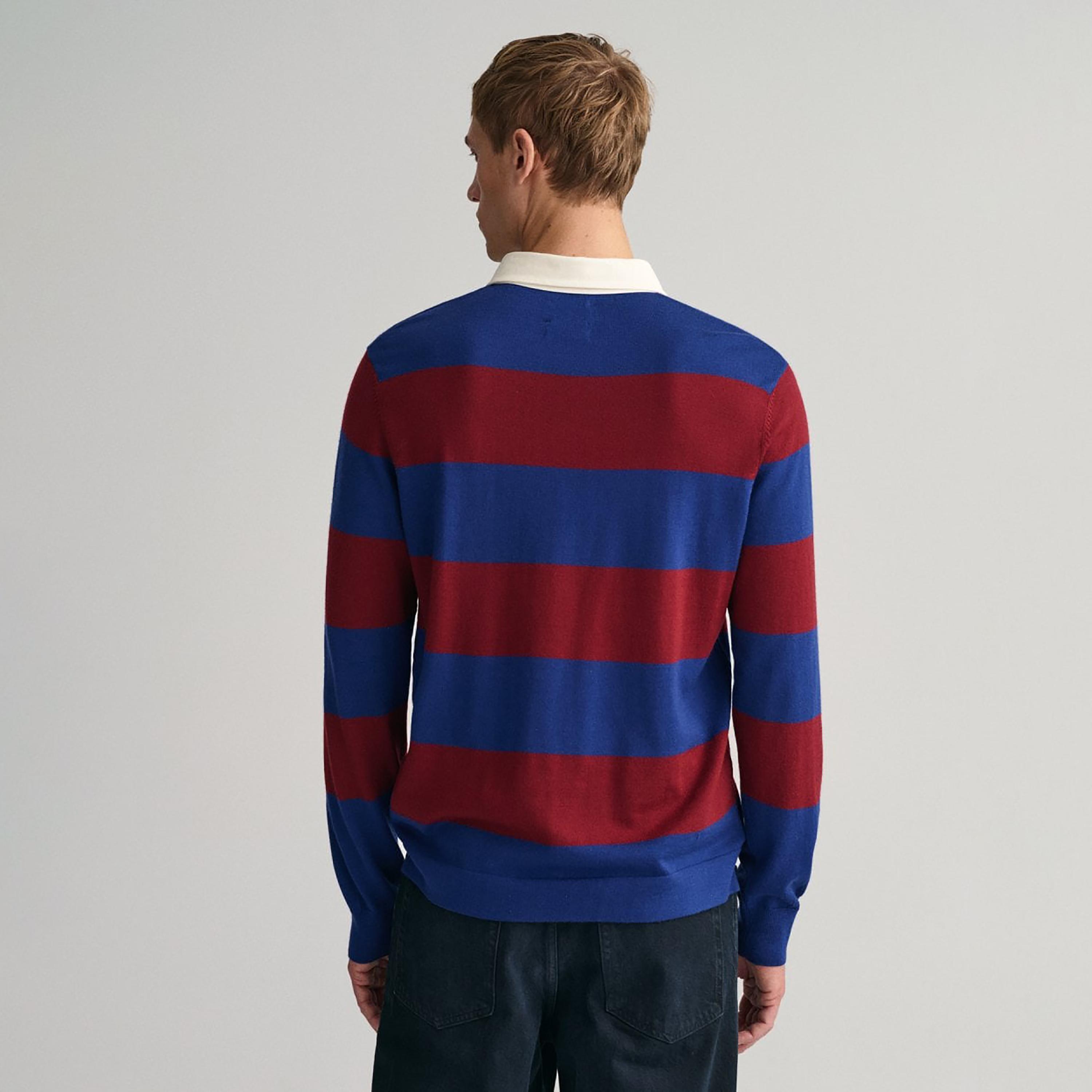 Gant Colour Block Collared Long Sleeves Polo Sweater-men-clothing-sweatersandpullovers-image-4