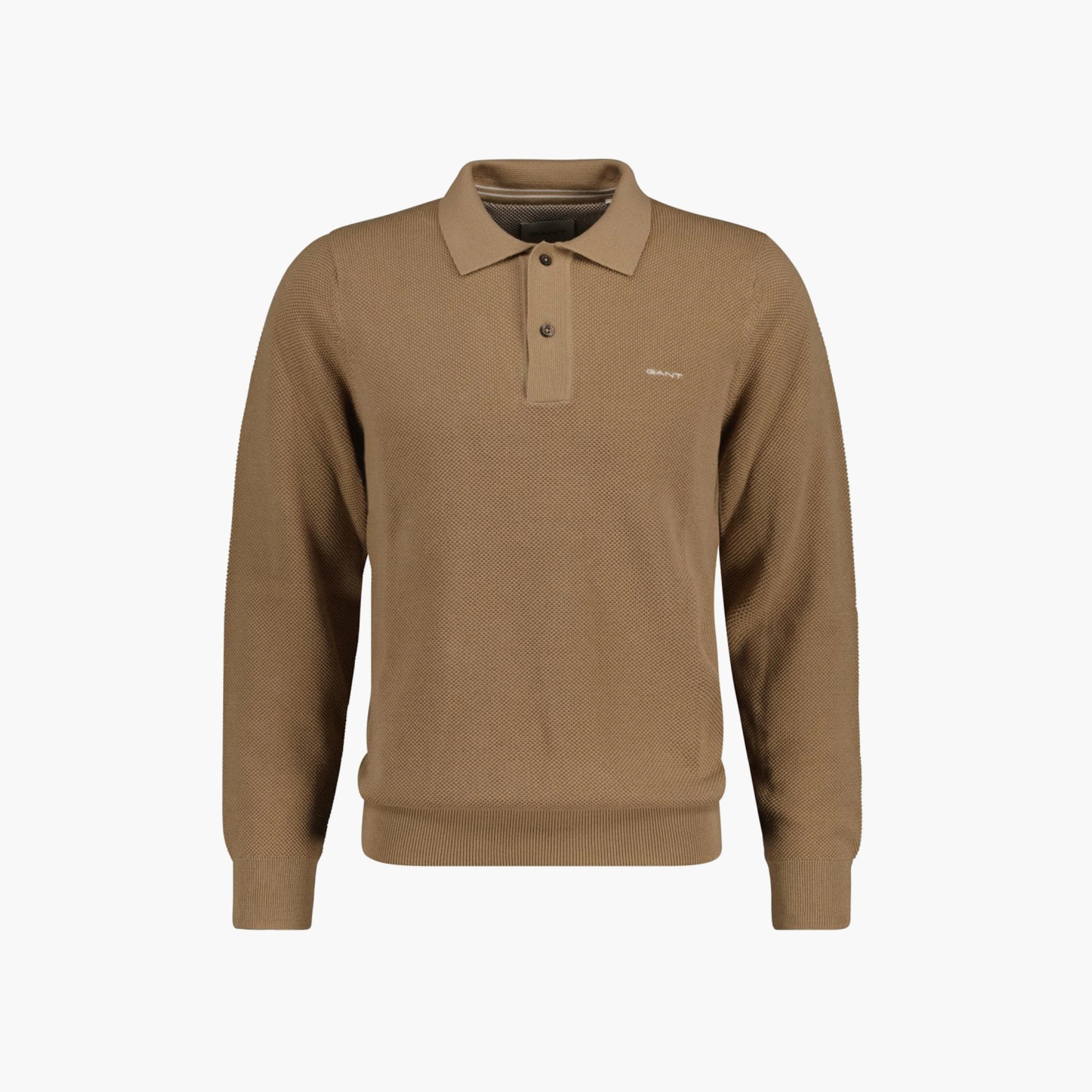 Gant Textured Collared Long Sleeves Sweater-men-clothing-sweatersandpullovers-image-1