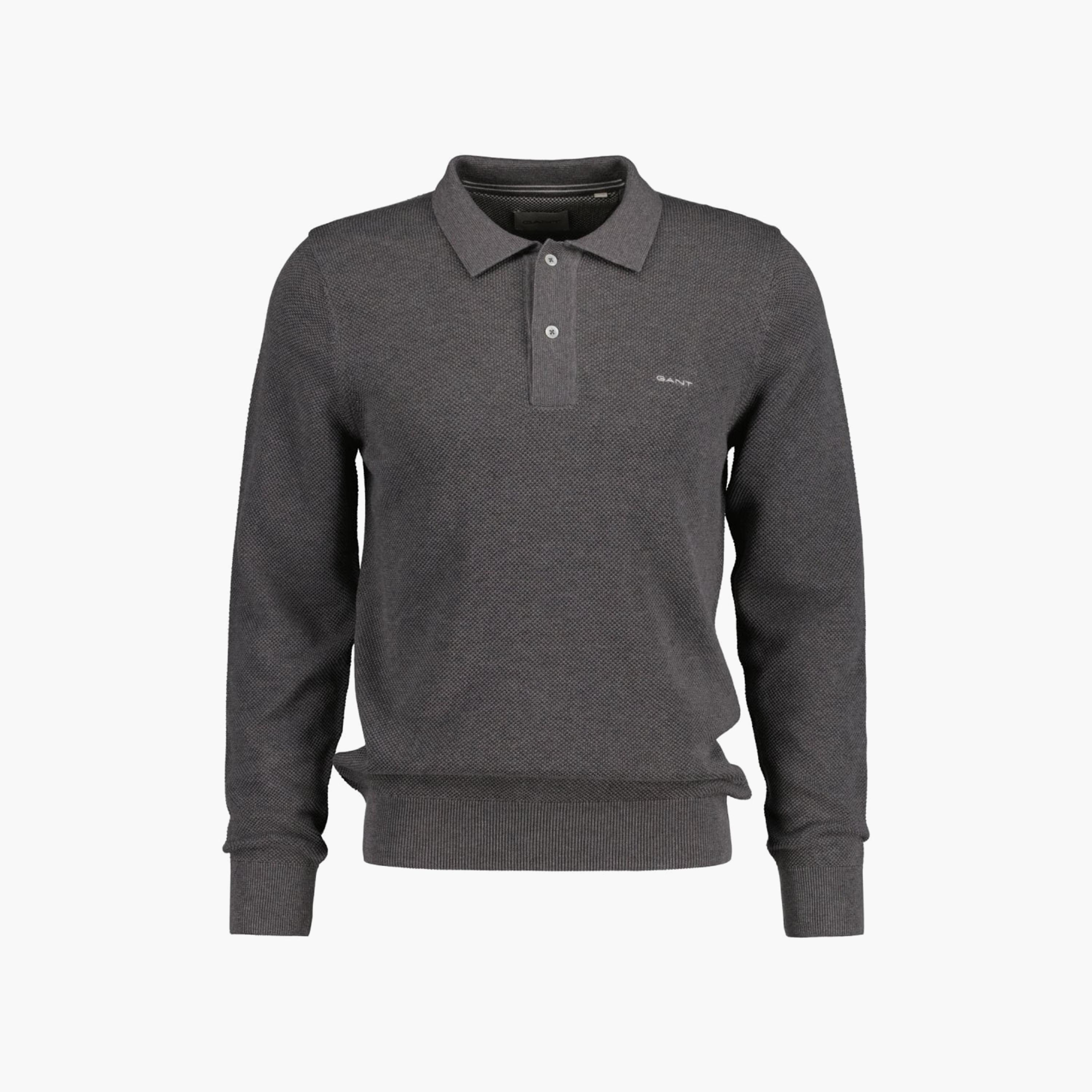 Gant Textured Collared Long Sleeves Sweater-men-clothing-sweatersandpullovers-image-1