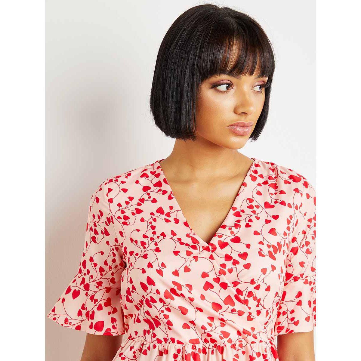Styli Heart Ditsy Print V Neck Tiered Maxi Dress-women-clothing-dresses-image-2