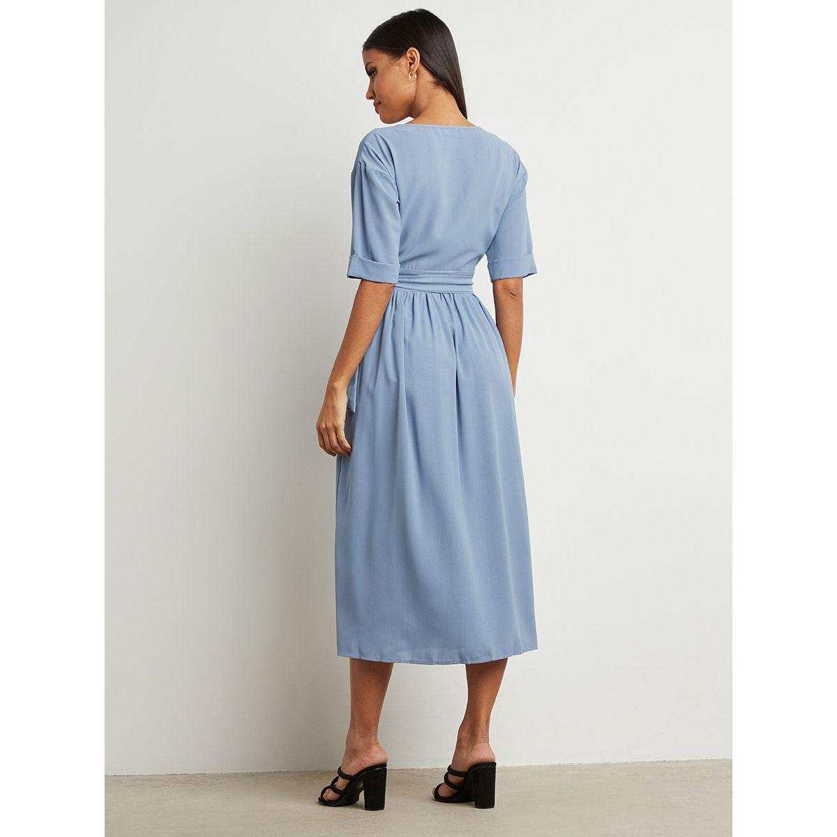 فستان ميدي بأكمام قصيرة-women-clothing-dresses-image-3