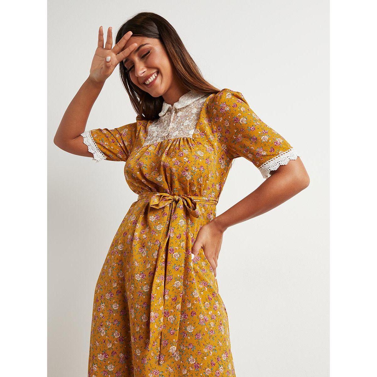 Styli Ditsy Print Collared Detail Maxi Dress-women-clothing-dresses-image-4