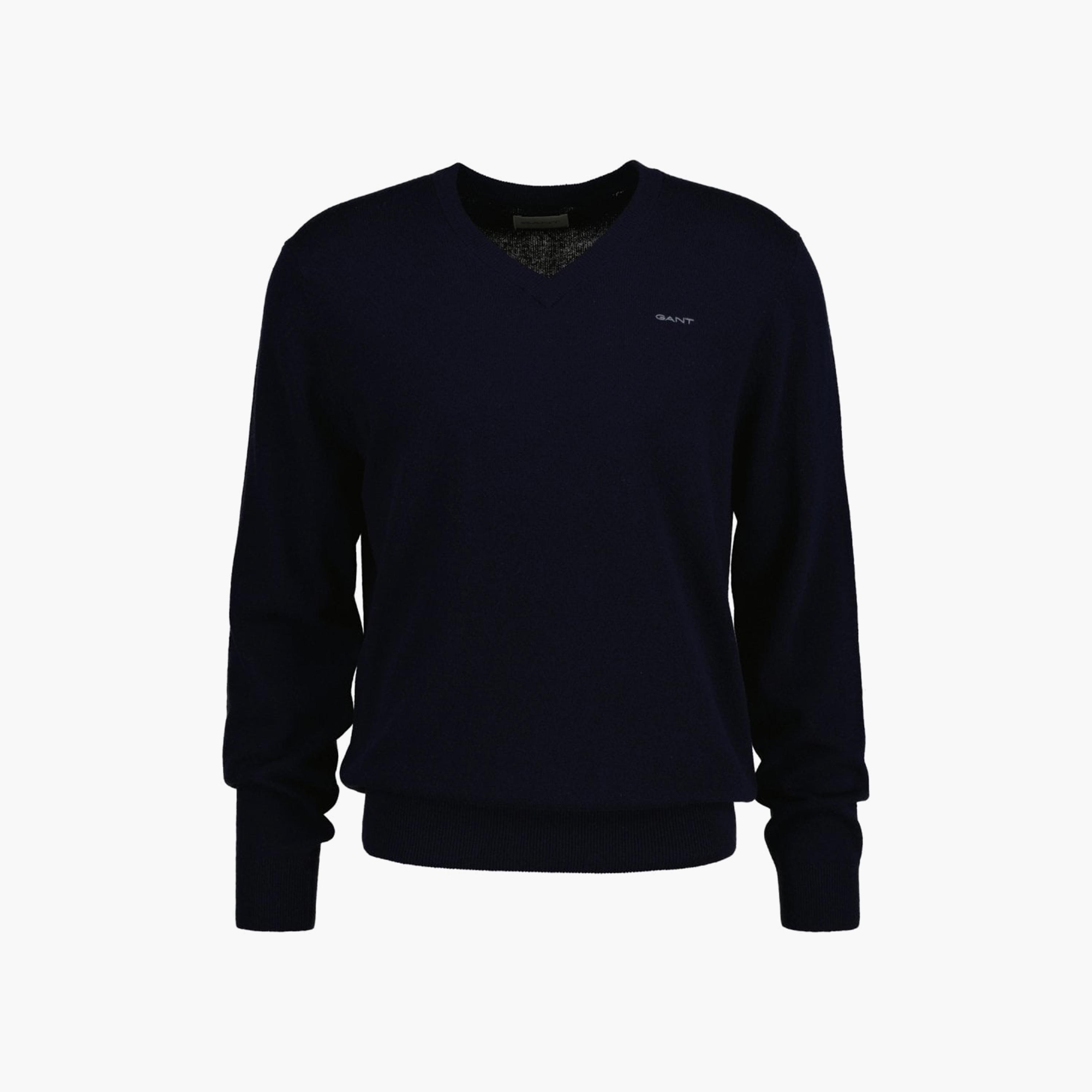 Gant Logo Detail V-Neck Long Sleeves Sweater-men-clothing-sweatersandpullovers-image-3