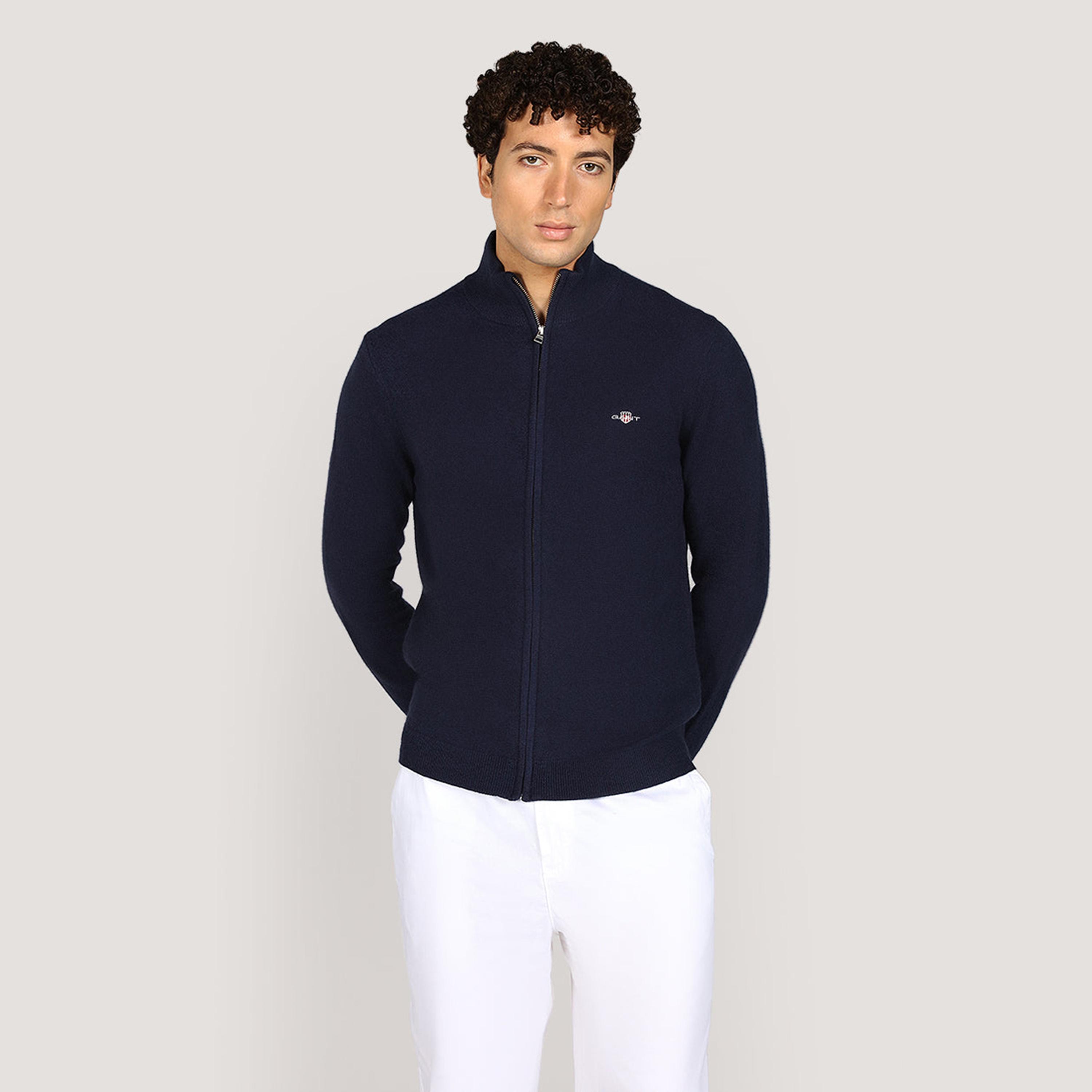 كارديجان رجالي بياقة عالية وأكمام طويلة، سادة من جانت-men-clothing-sweatersandpullovers-image-9