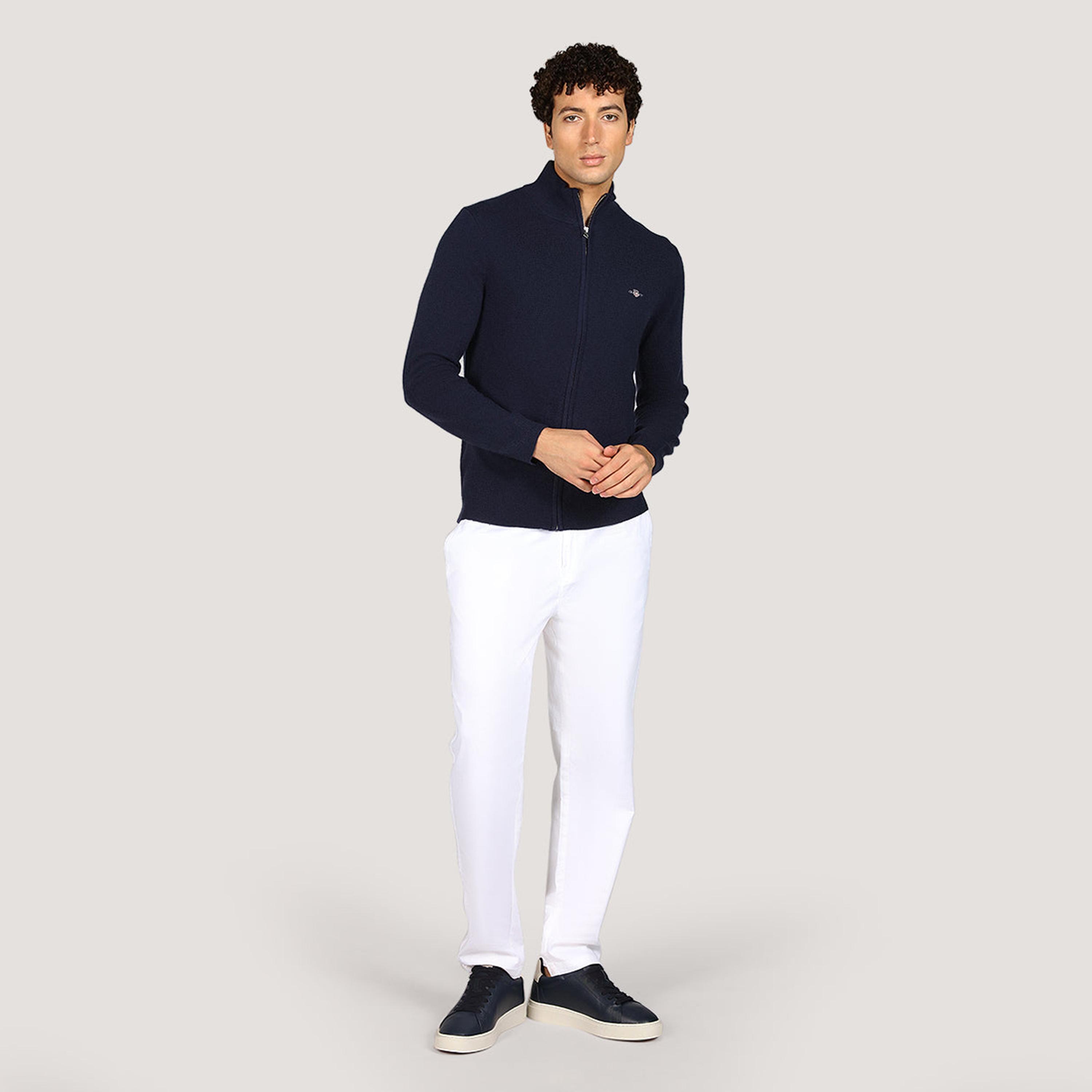 كارديجان رجالي بياقة عالية وأكمام طويلة، سادة من جانت-men-clothing-sweatersandpullovers-image-10