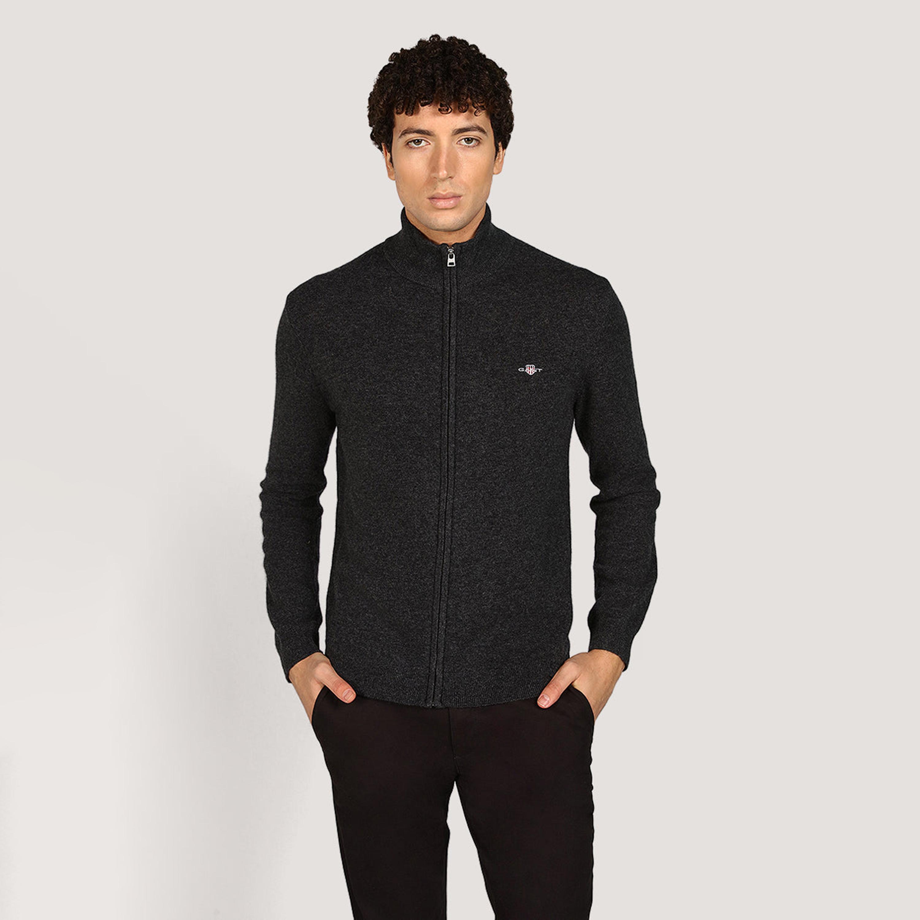 كارديجان رجالي بياقة عالية وأكمام طويلة، سادة من جانت-men-clothing-sweatersandpullovers-image-1