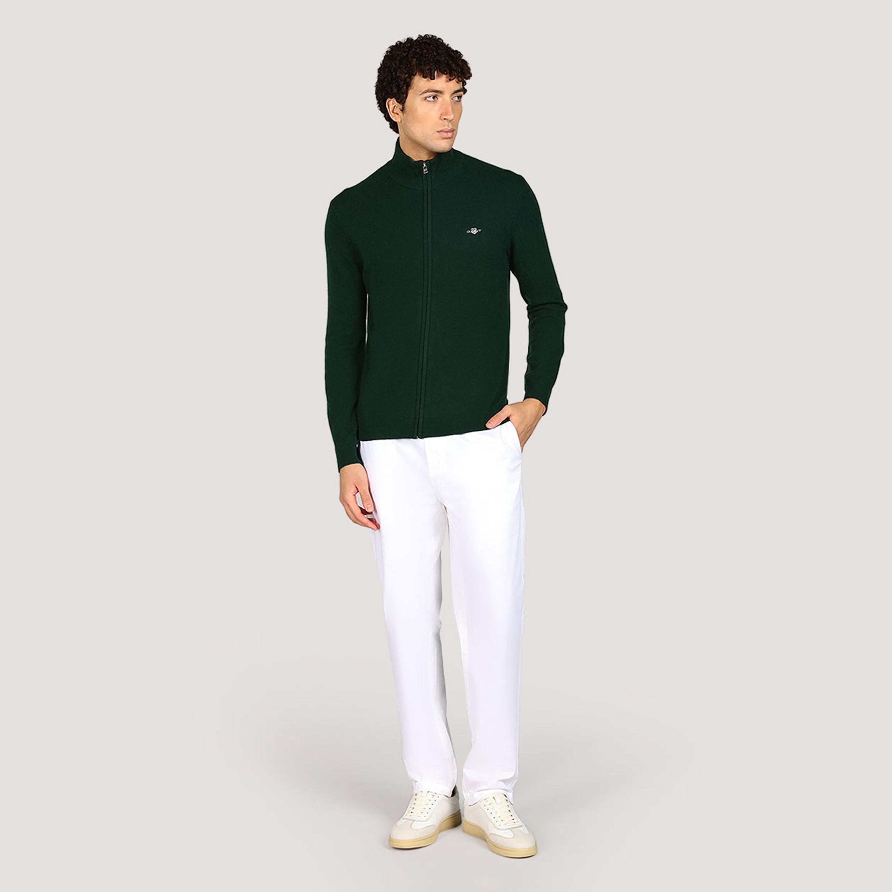 كارديجان رجالي بياقة عالية وأكمام طويلة، سادة من جانت-men-clothing-sweatersandpullovers-image-6