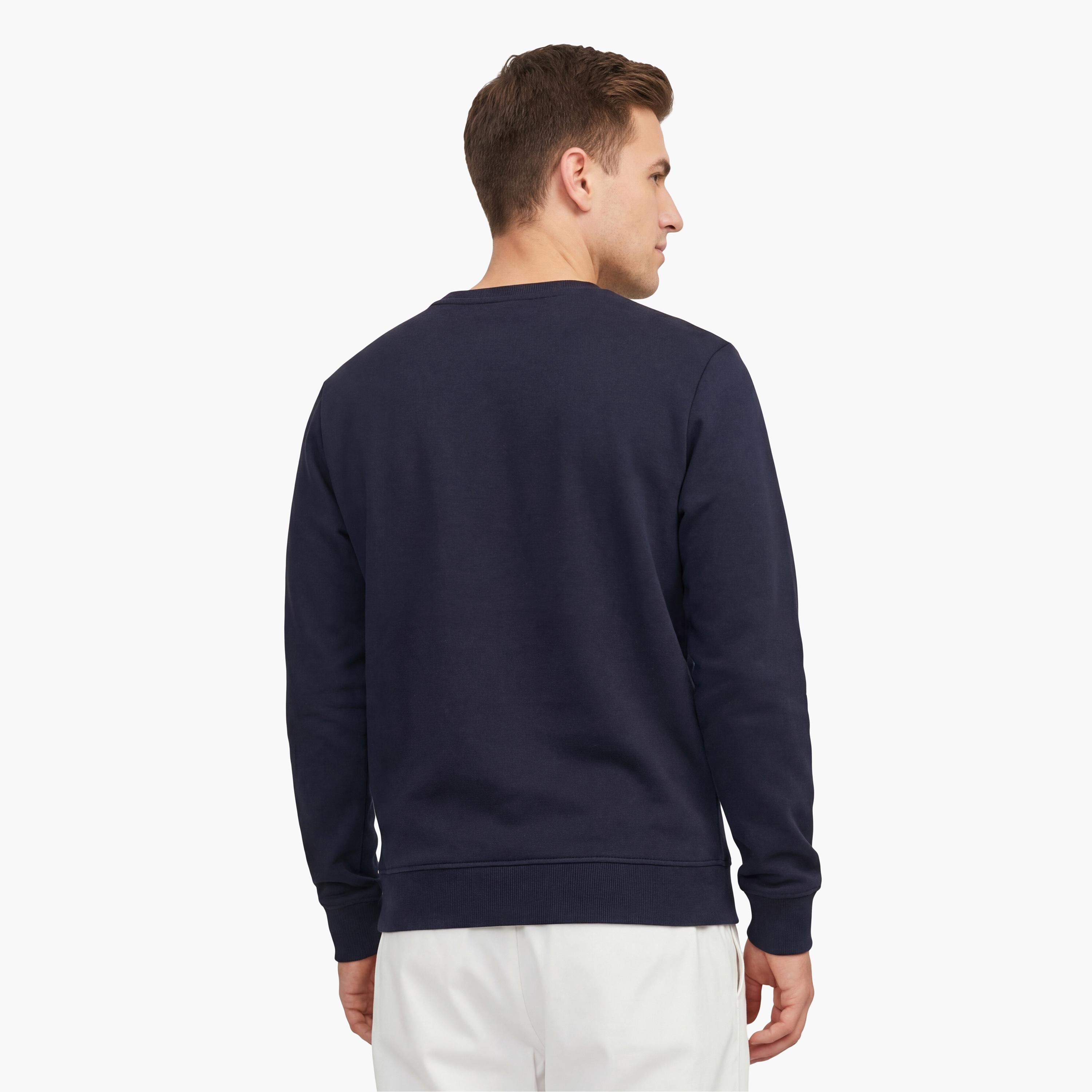 سترة رجالية سادة ذات رقبة دائرية وأكمام طويلة من جانت-men-clothing-sweatersandpullovers-image-4