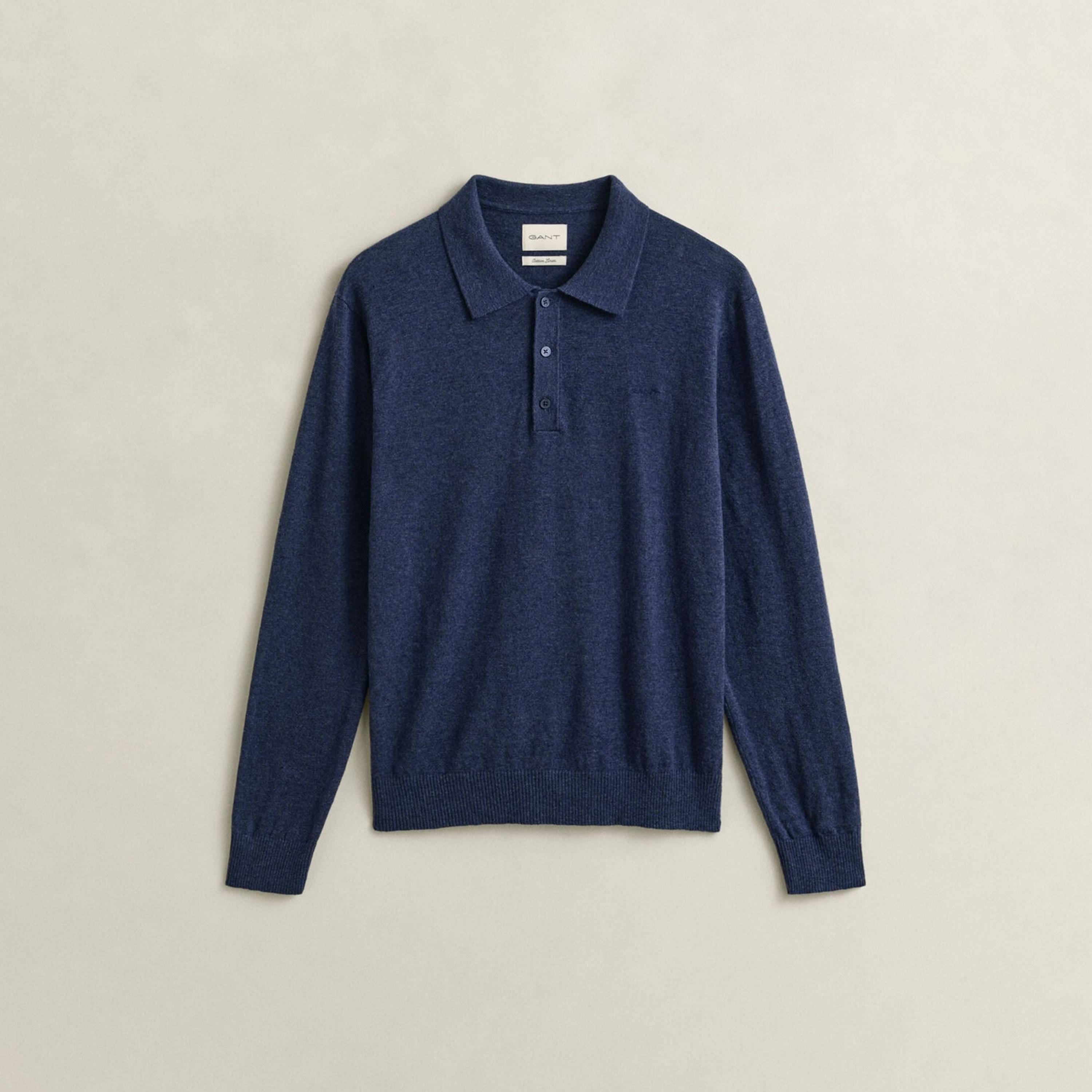 Gant Knitted Collar Long Sleeves Men's Polo Sweater-men-clothing-sweatersandpullovers-image-5