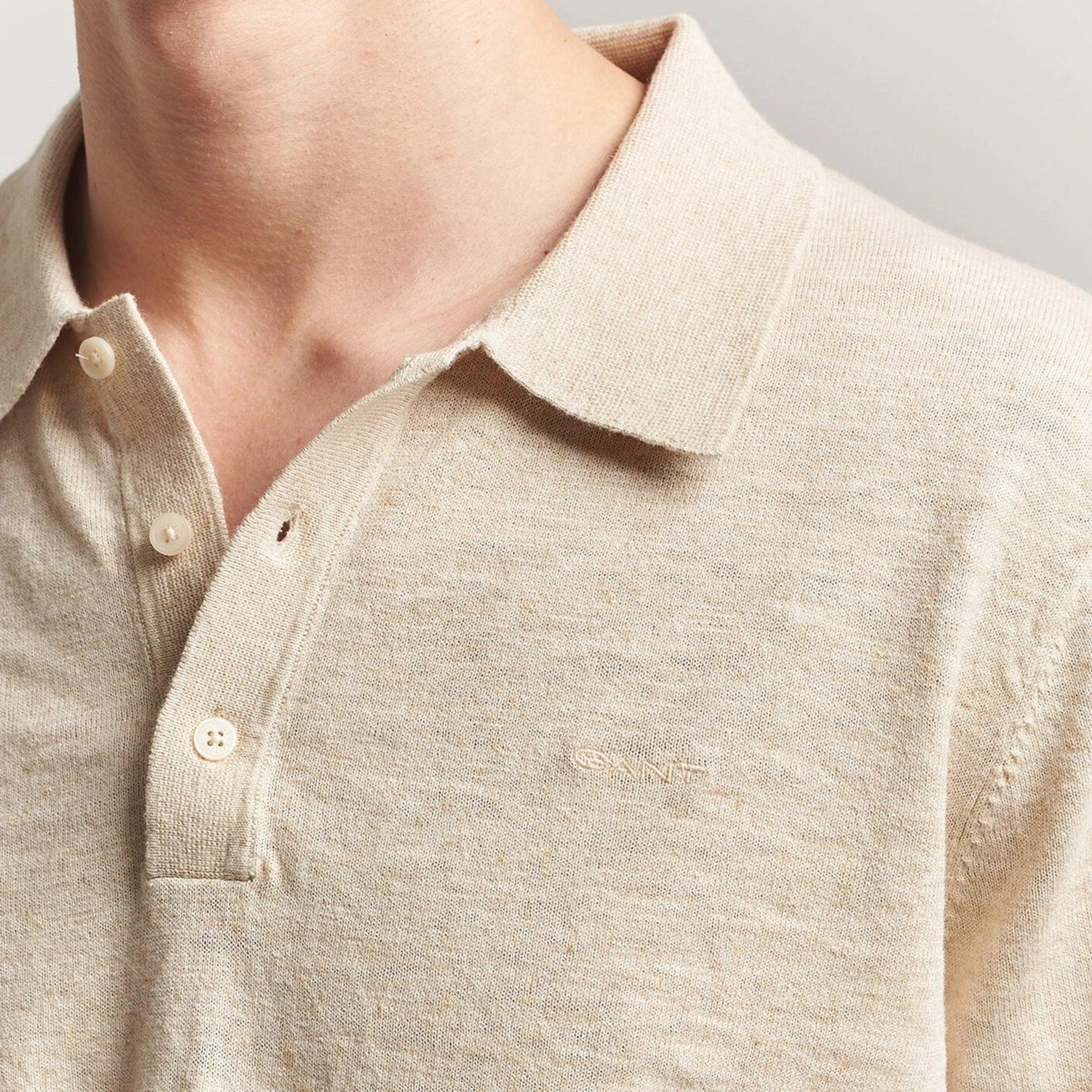 Gant Knitted Collar Long Sleeves Men's Polo Sweater-men-clothing-sweatersandpullovers-image-3