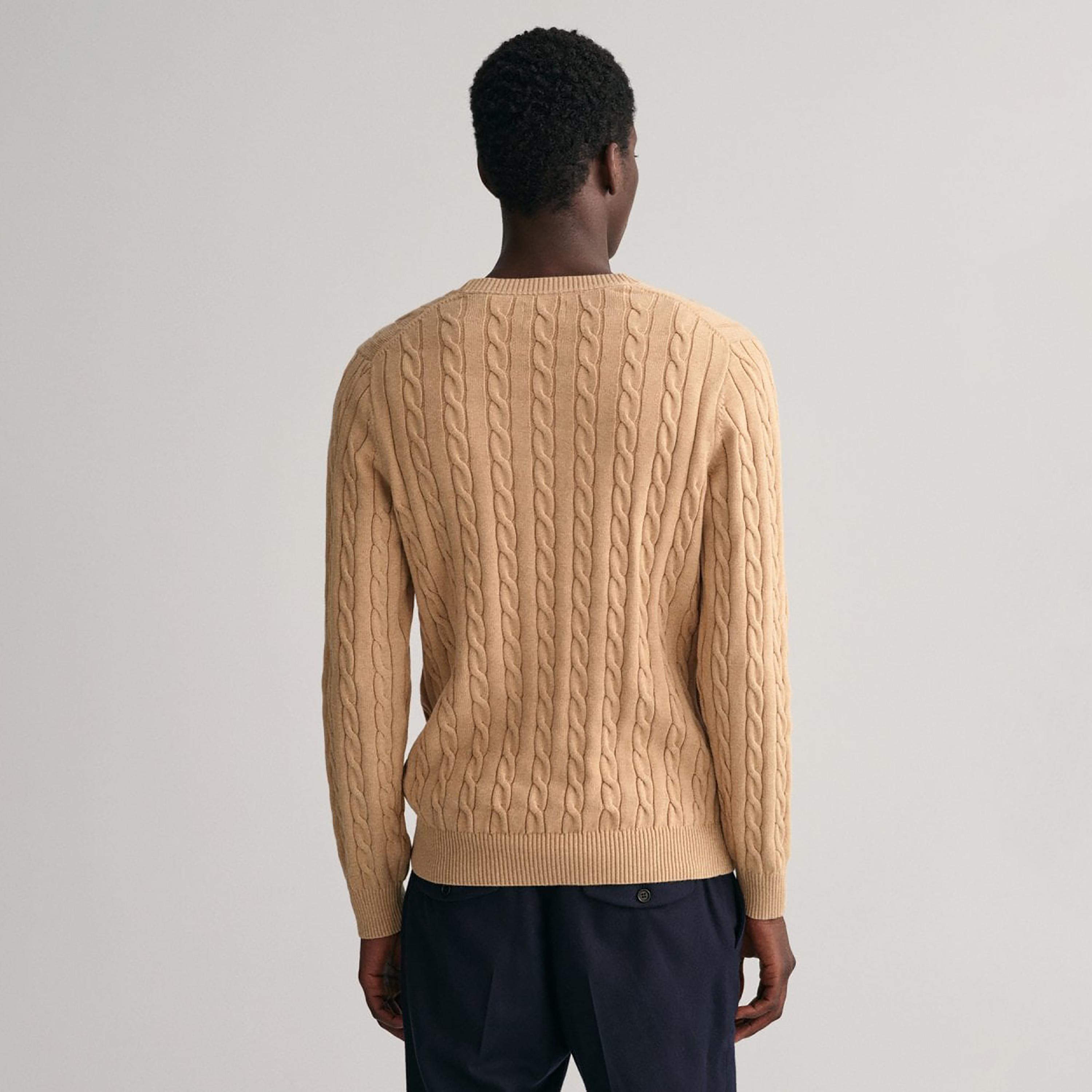 Gant Braided Knitted Crew Neck Long Sleeves Sweater-men-clothing-sweatersandpullovers-image-4