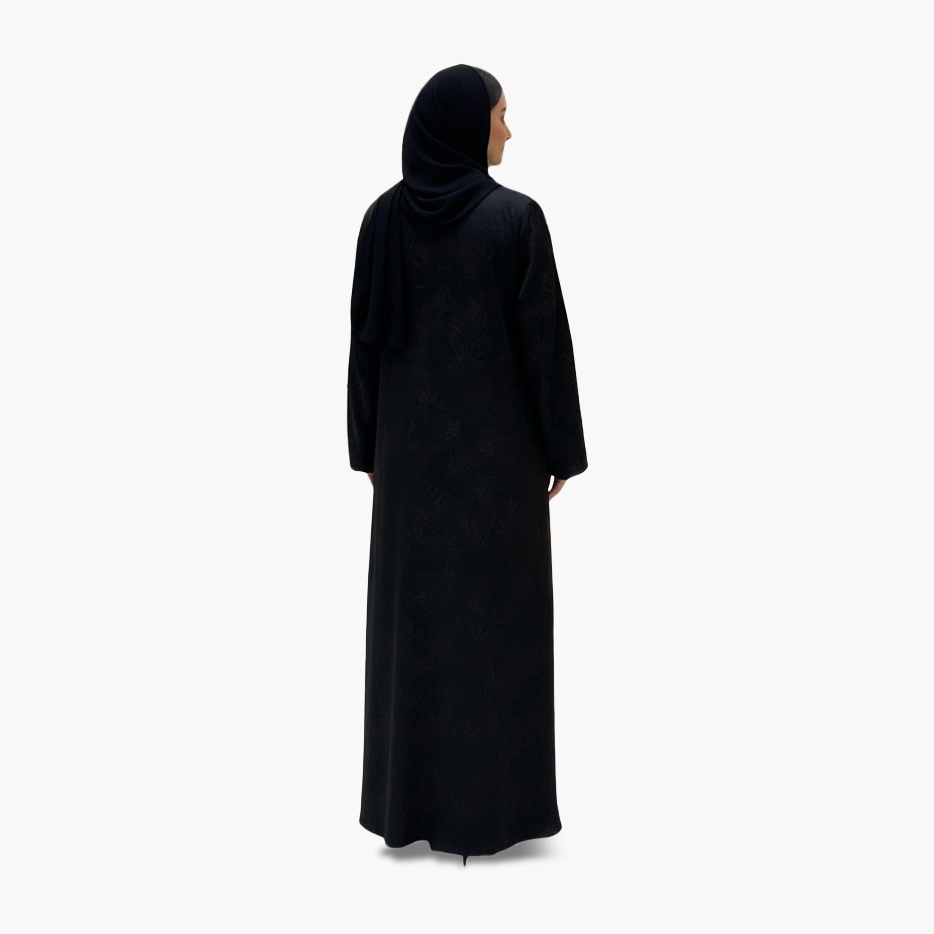 Nukhbaa Floral Beaded Evening Abaya with Hijab-women-arabicclothing-abayas-image-4