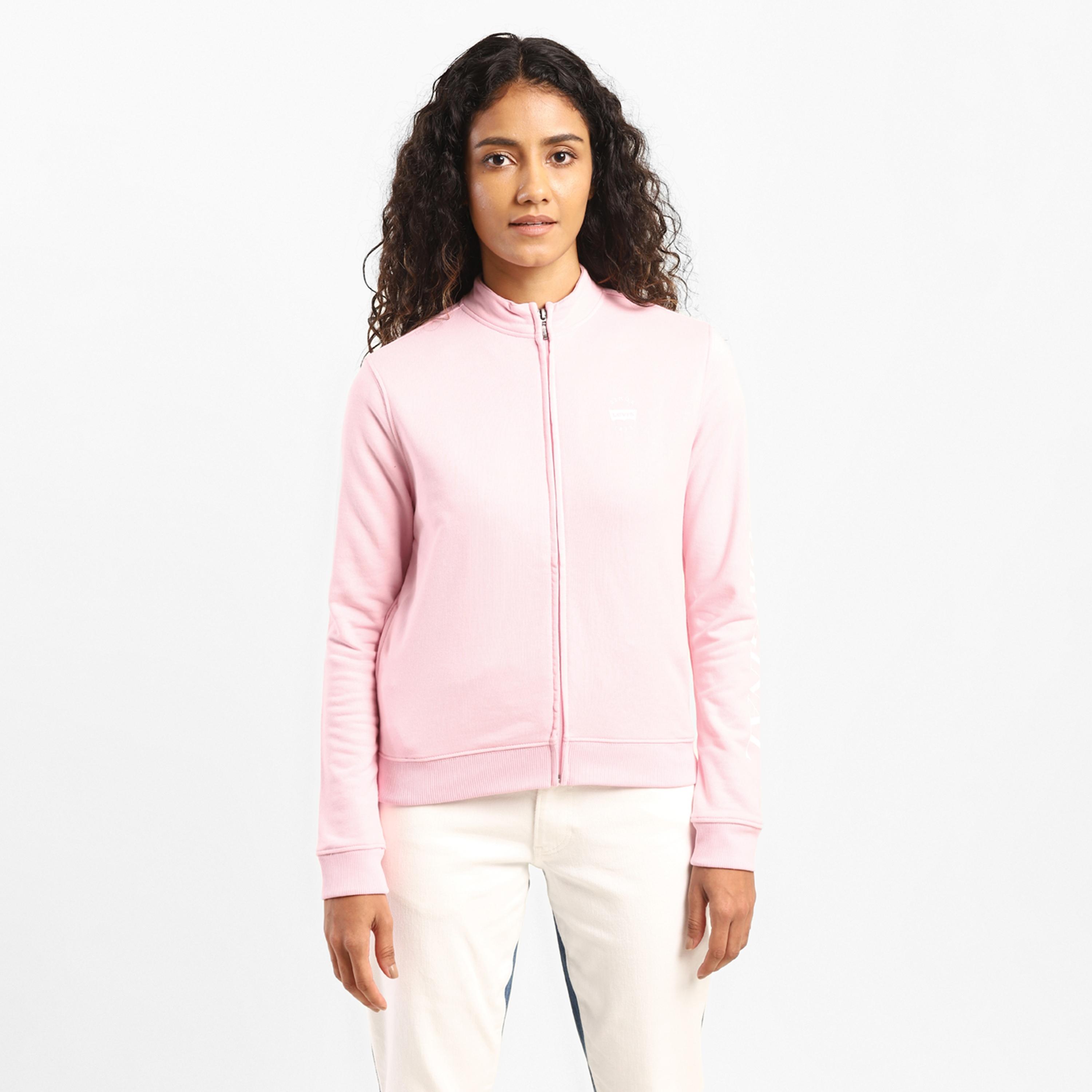 Levi's Logo High Neck Long Sleeves Zip-Through Sweatshirt-women-clothing-hoodiesandsweatshirts-hoodies-image-1