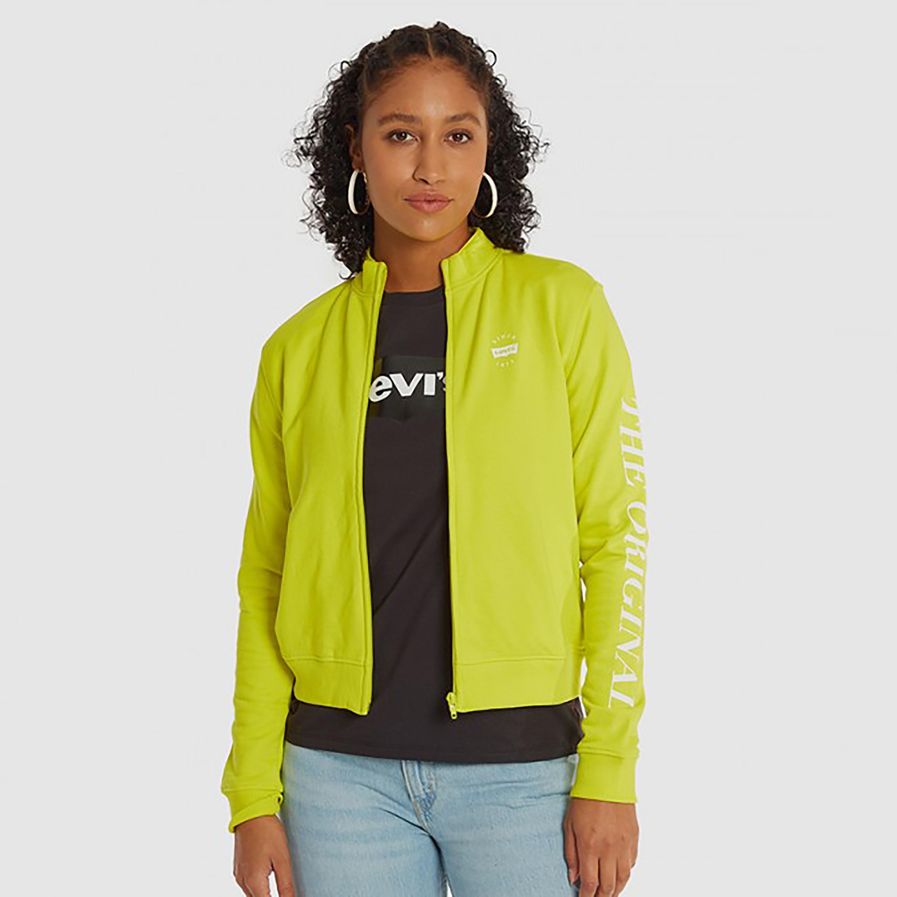 Levi's Logo High Neck Long Sleeves Zip-Through Sweatshirt-women-clothing-hoodiesandsweatshirts-hoodies-image-1