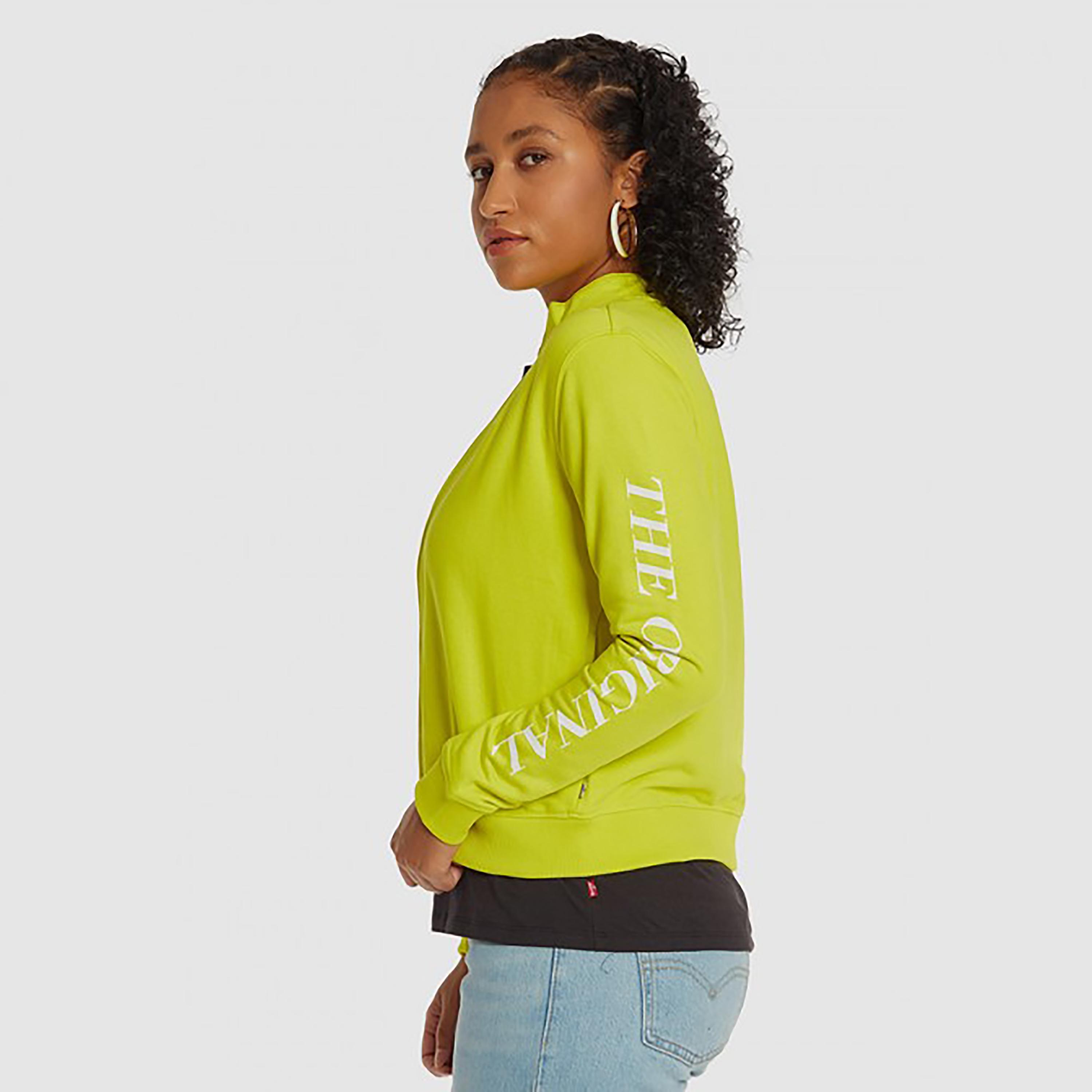 Levi's Logo High Neck Long Sleeves Zip-Through Sweatshirt-women-clothing-hoodiesandsweatshirts-hoodies-image-2