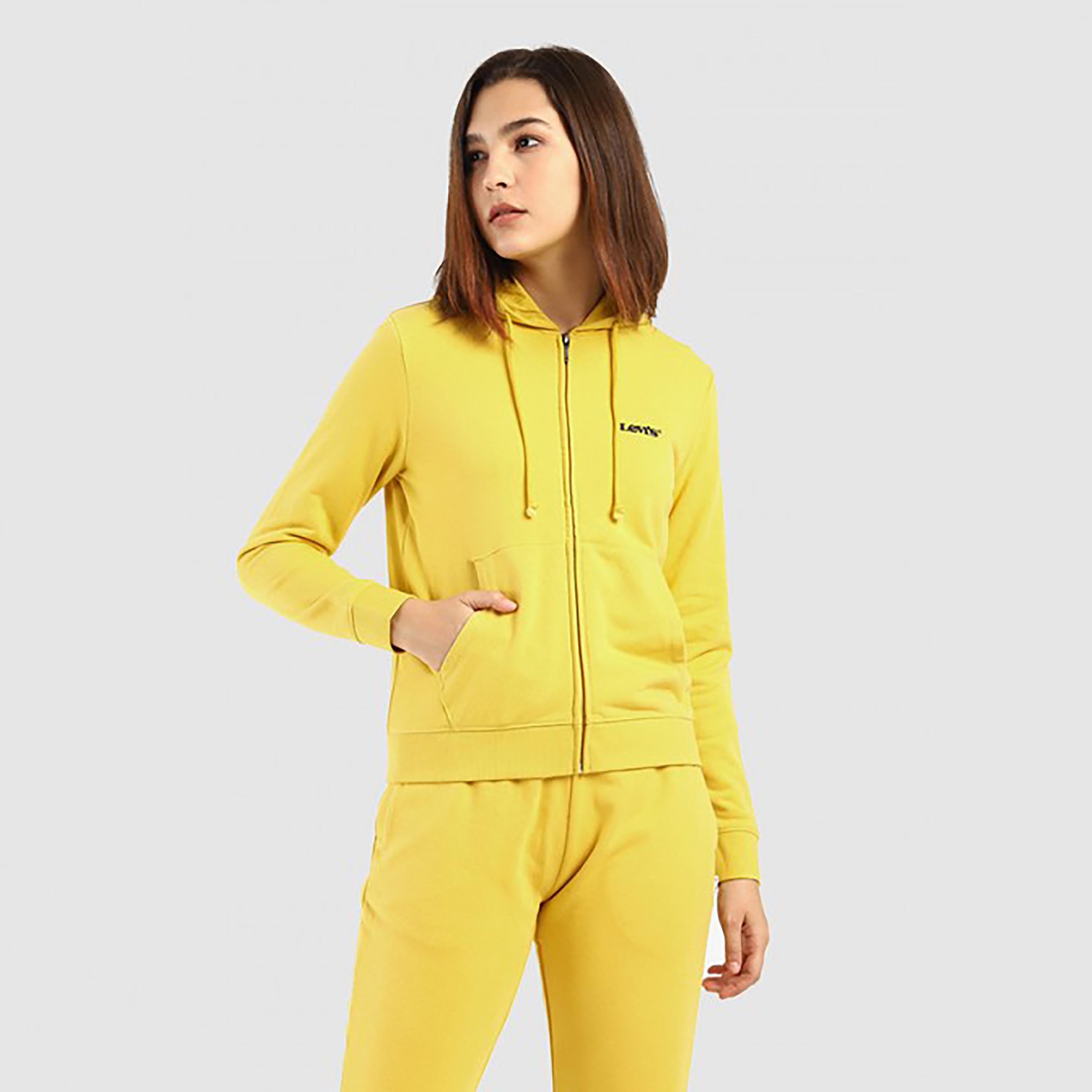 هودي من ليفايز مع شعار بأكمام طويلة مع جيب منفصل بسحاب-women-clothing-hoodiesandsweatshirts-hoodies-image-1