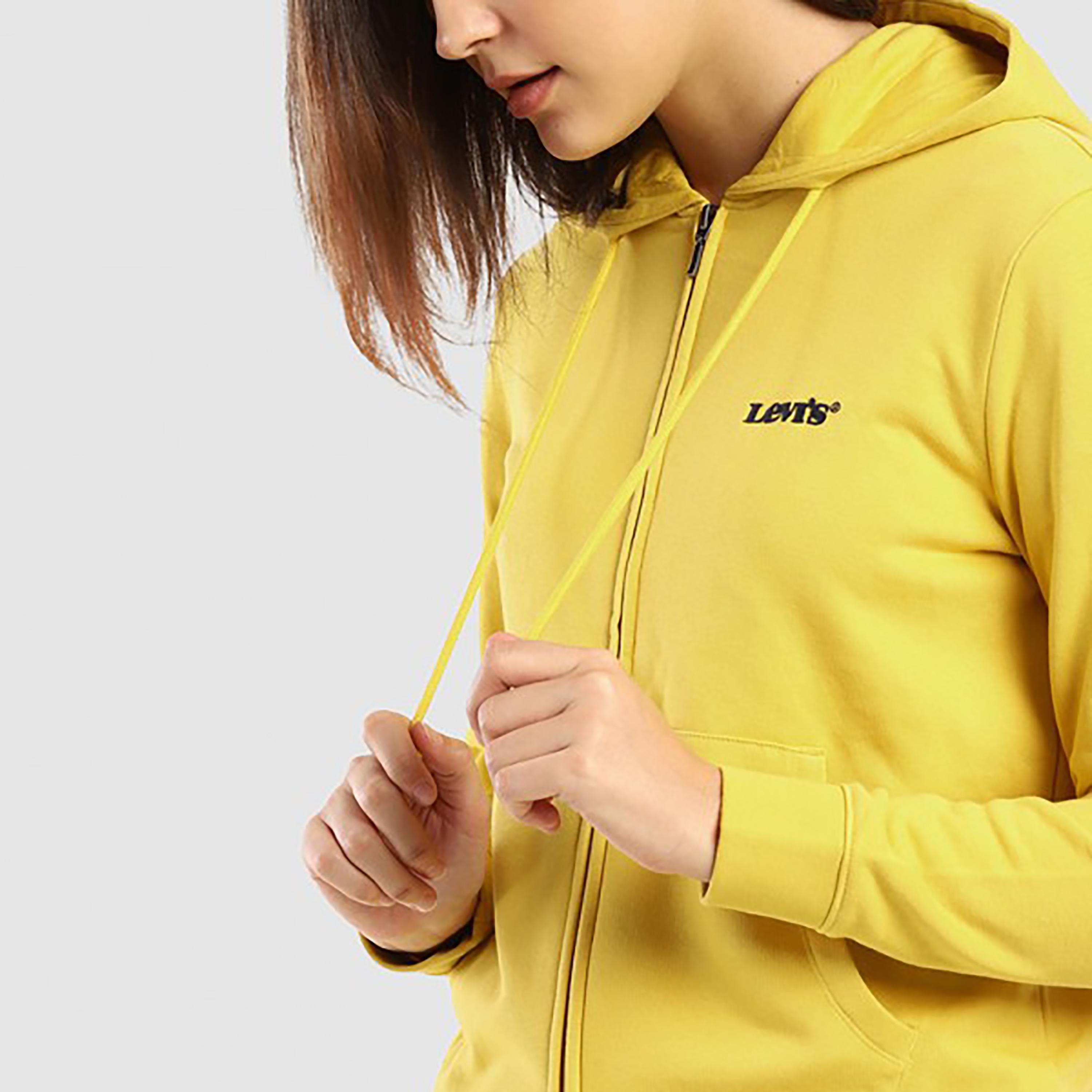 Levi's Logo Long Sleeves Zip-Through Hoodie with Split Pocket-women-clothing-hoodiesandsweatshirts-hoodies-image-3