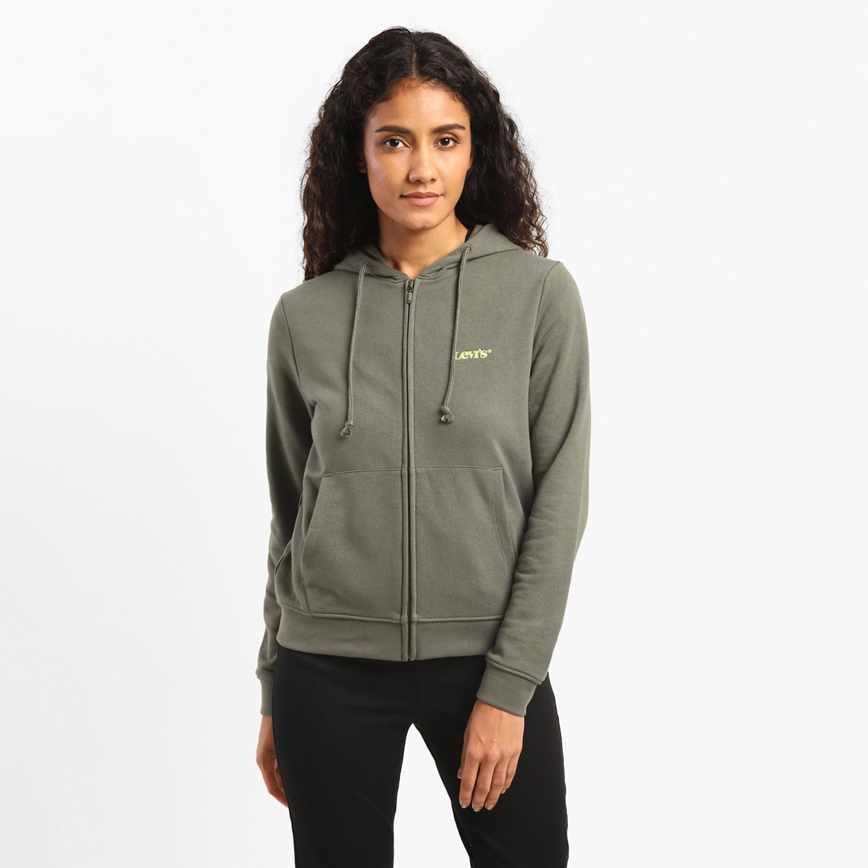 هودي من ليفايز مع شعار بأكمام طويلة مع جيب منفصل بسحاب-women-clothing-hoodiesandsweatshirts-hoodies-image-1