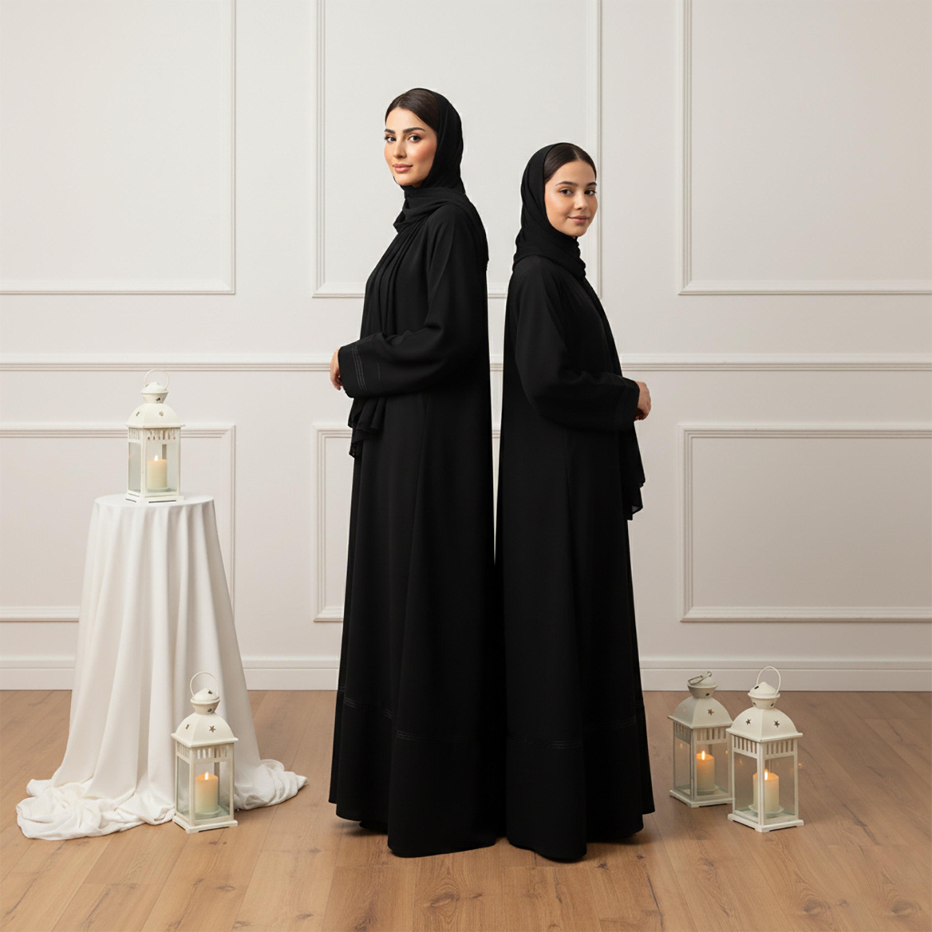 عباية نسائية سوداء نيدا مع حجاب من نخبة-women-arabicclothing-abayas-image-3