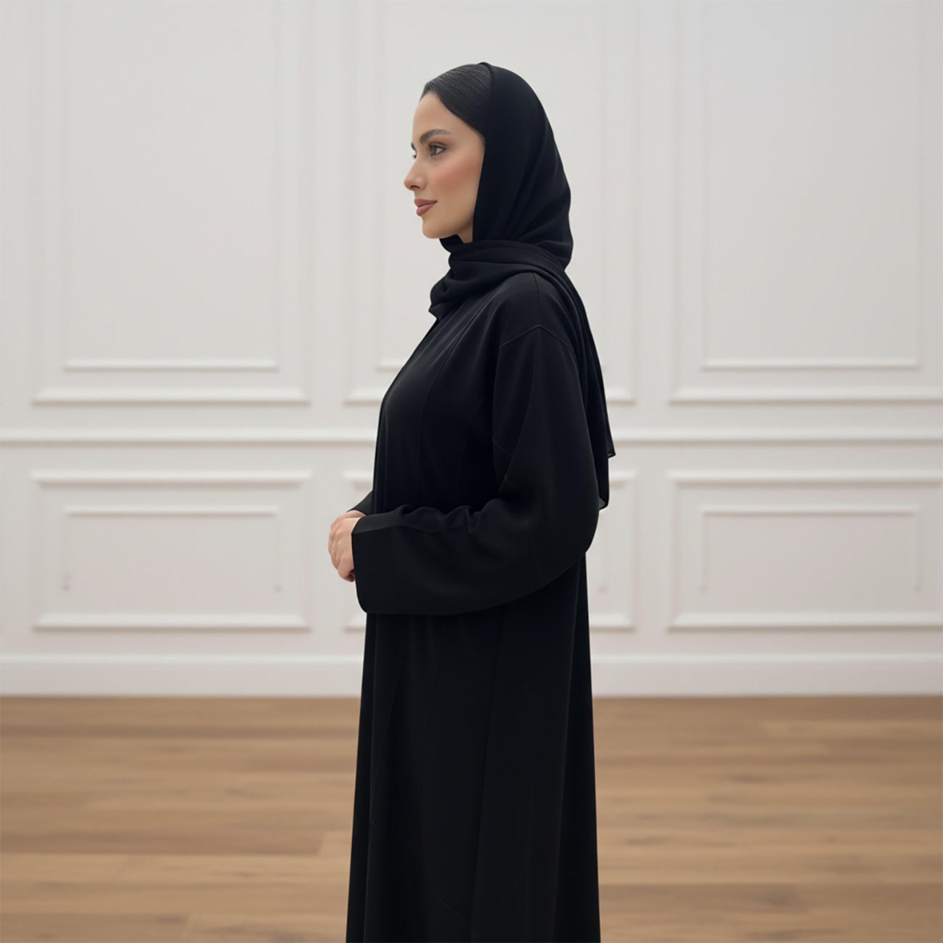 عباية نسائية سوداء نيدا مع حجاب من نخبة-women-arabicclothing-abayas-image-3