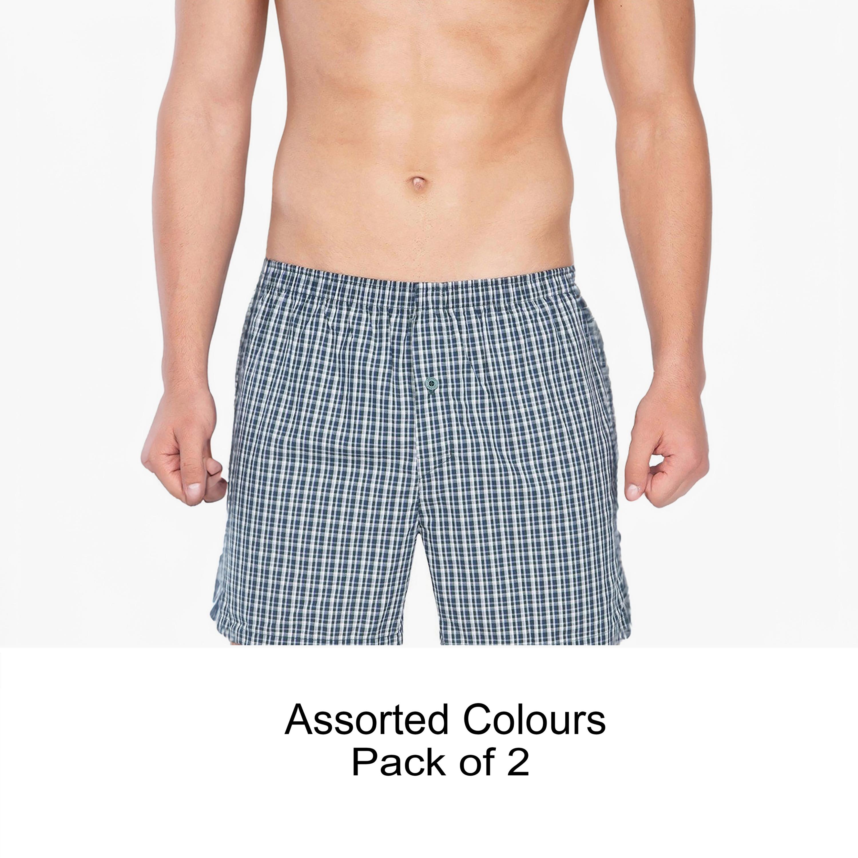 مجموعة متنوعة من 2 سروال داخلي رجالي بوكسر منقوشين من جوكي-men-clothing-bottoms-shorts-image-1