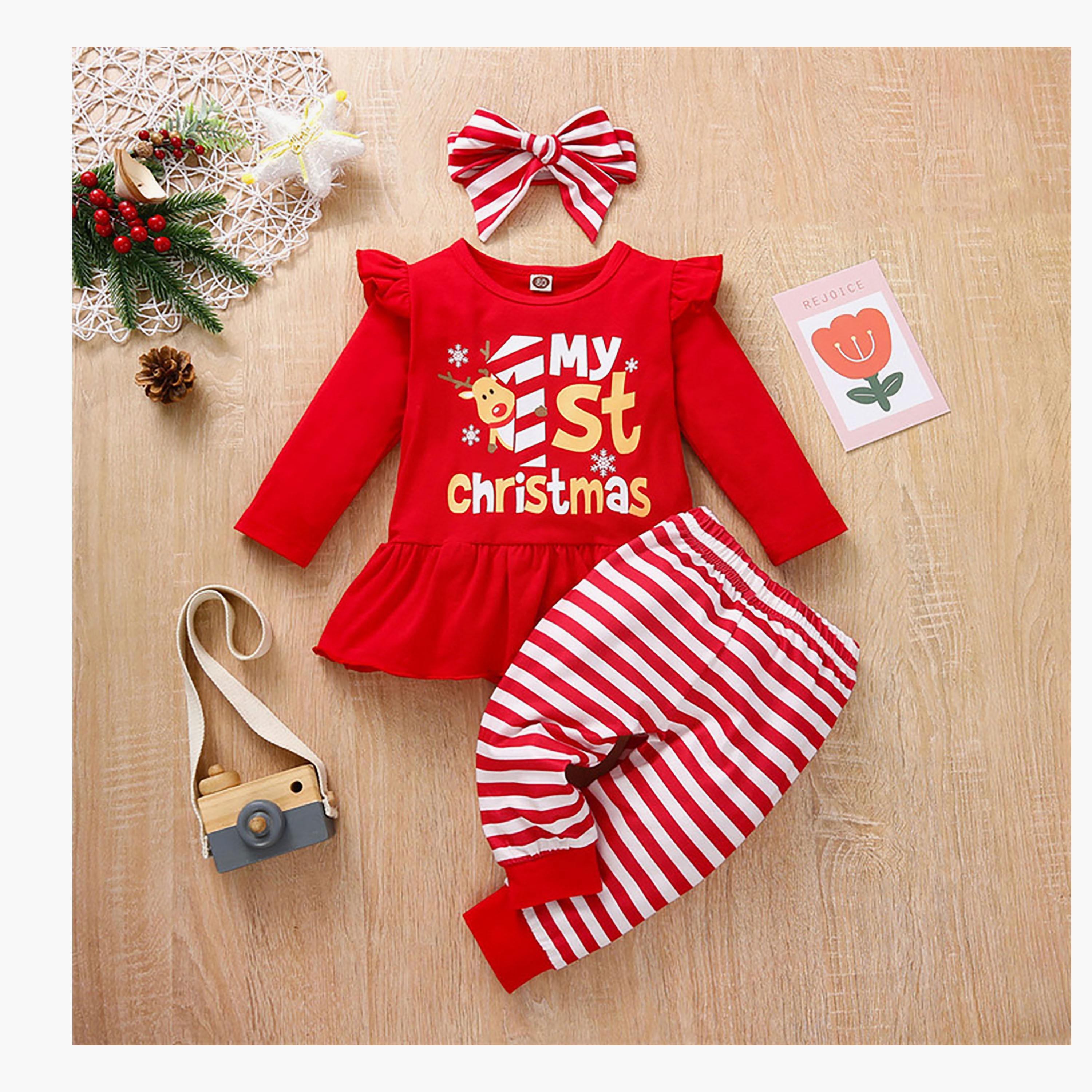Babyqlo 3-Piece Girl's Printed Top with Joggers and Headband Set-baby-girls-clothing-setsandcoords-image-1