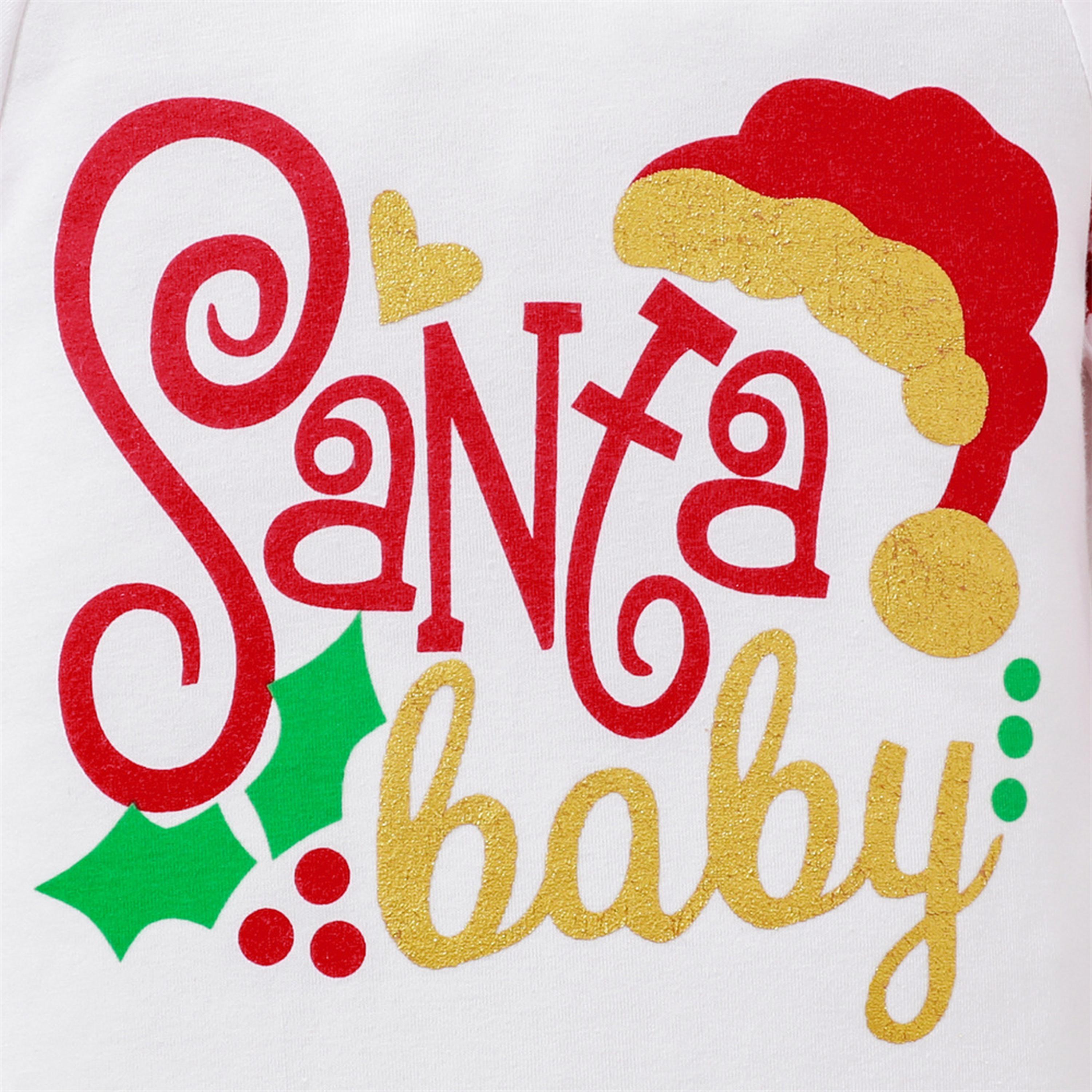 Babyqlo Kid's Santa Baby Printed Christmas Hooded Romper-baby-girls-clothing-rompers-image-5