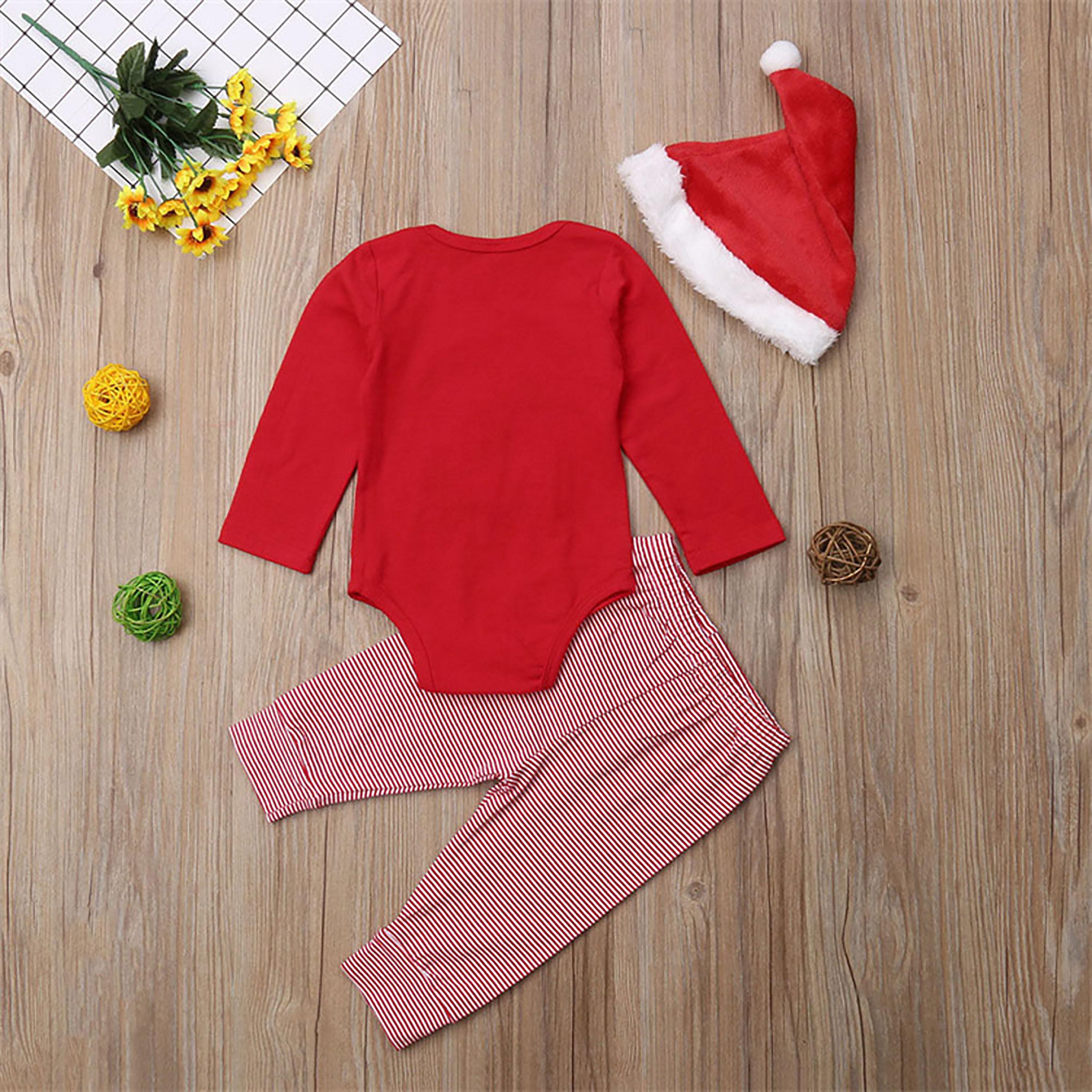 مجموعة بودي سوت مطبوع مع بنطال  ركض وقبعة 3 قطع للأطفال من بيبيكلو-baby-girls-clothing-setsandcoords-image-2