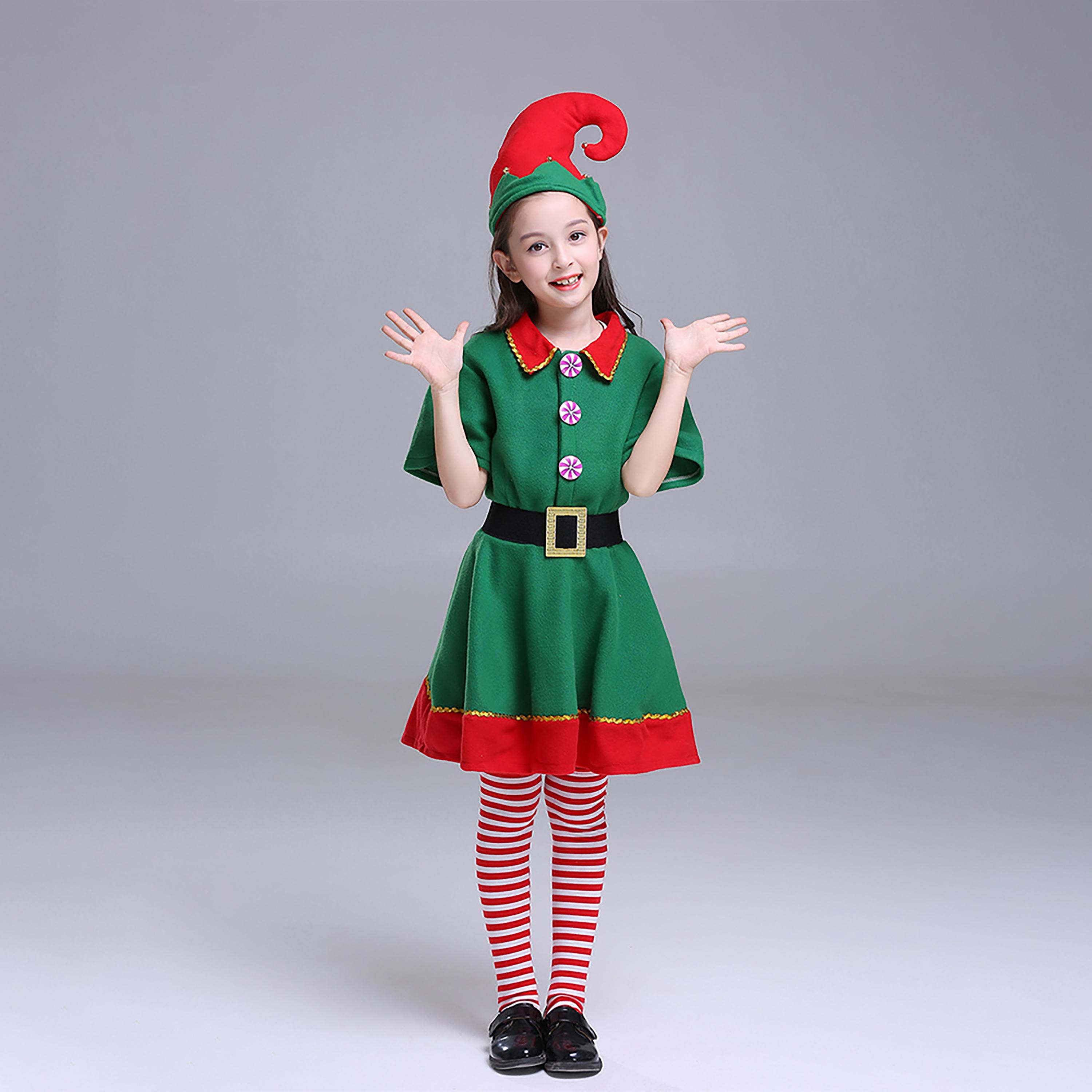 مجموعة زي فستان أدورابل إلف مع حزام، قبعة وشراب طويل للبنات 4 قطع من بيبيكلو-baby-girls-clothing-setsandcoords-image-1