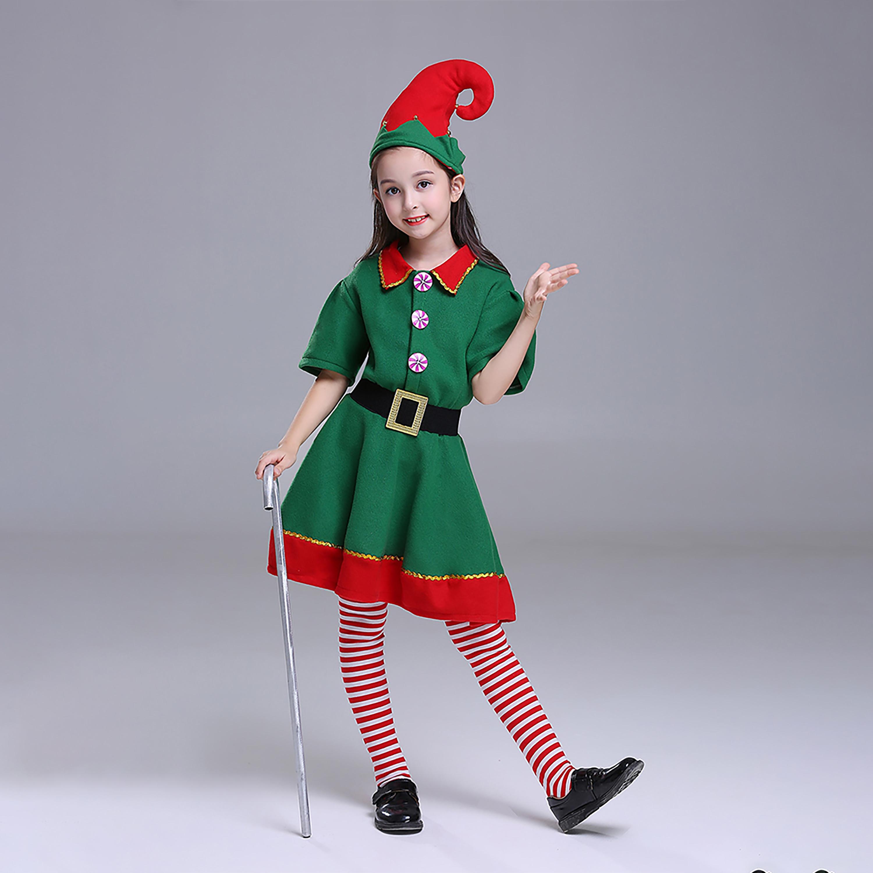 مجموعة زي فستان أدورابل إلف مع حزام، قبعة وشراب طويل للبنات 4 قطع من بيبيكلو-baby-girls-clothing-setsandcoords-image-3